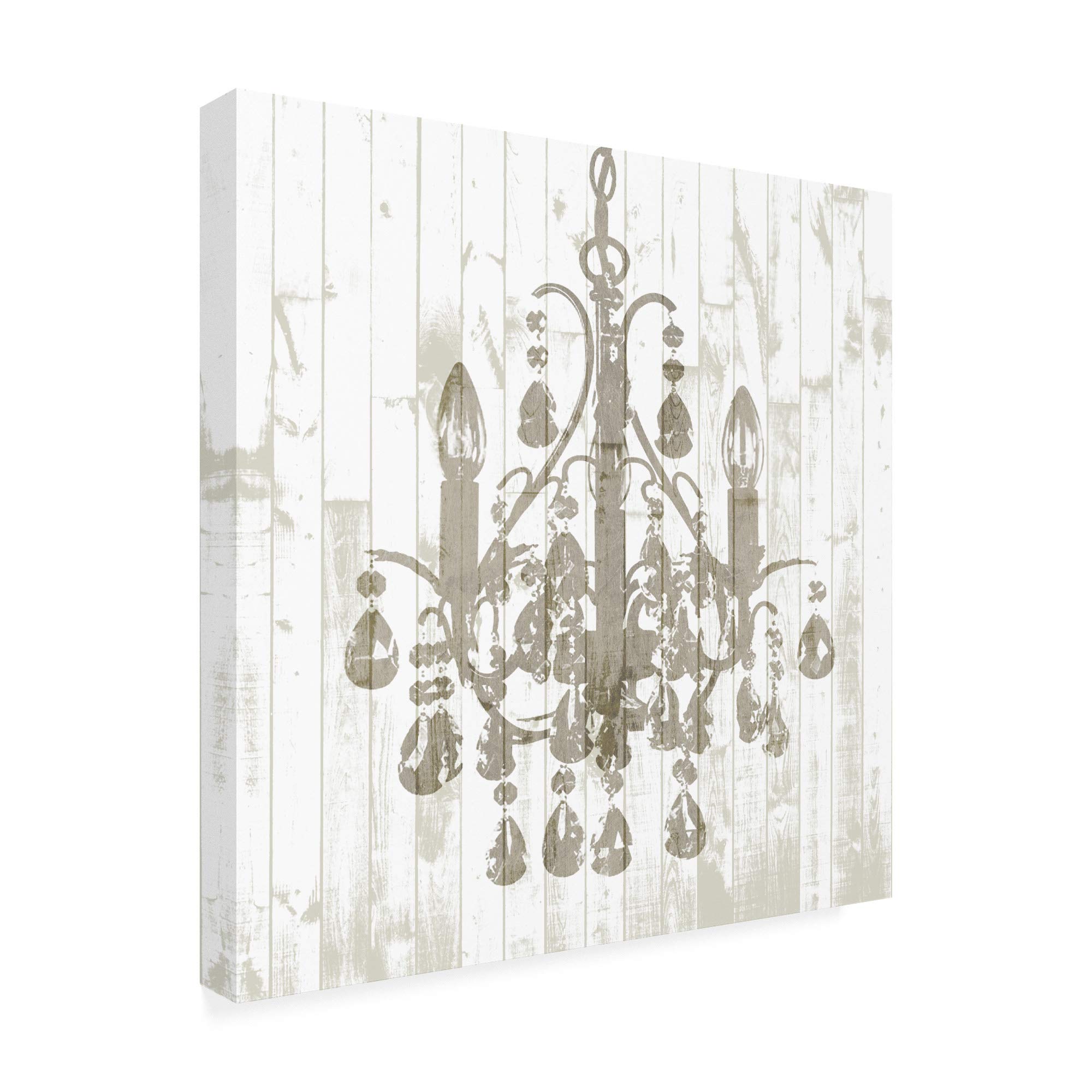 Jennifer Goldberger Shiplap Chandelier I - 18x18 Rustic Farmhouse Ceiling Light Fixture for Dining Room, Kitchen & Bedroom Decor