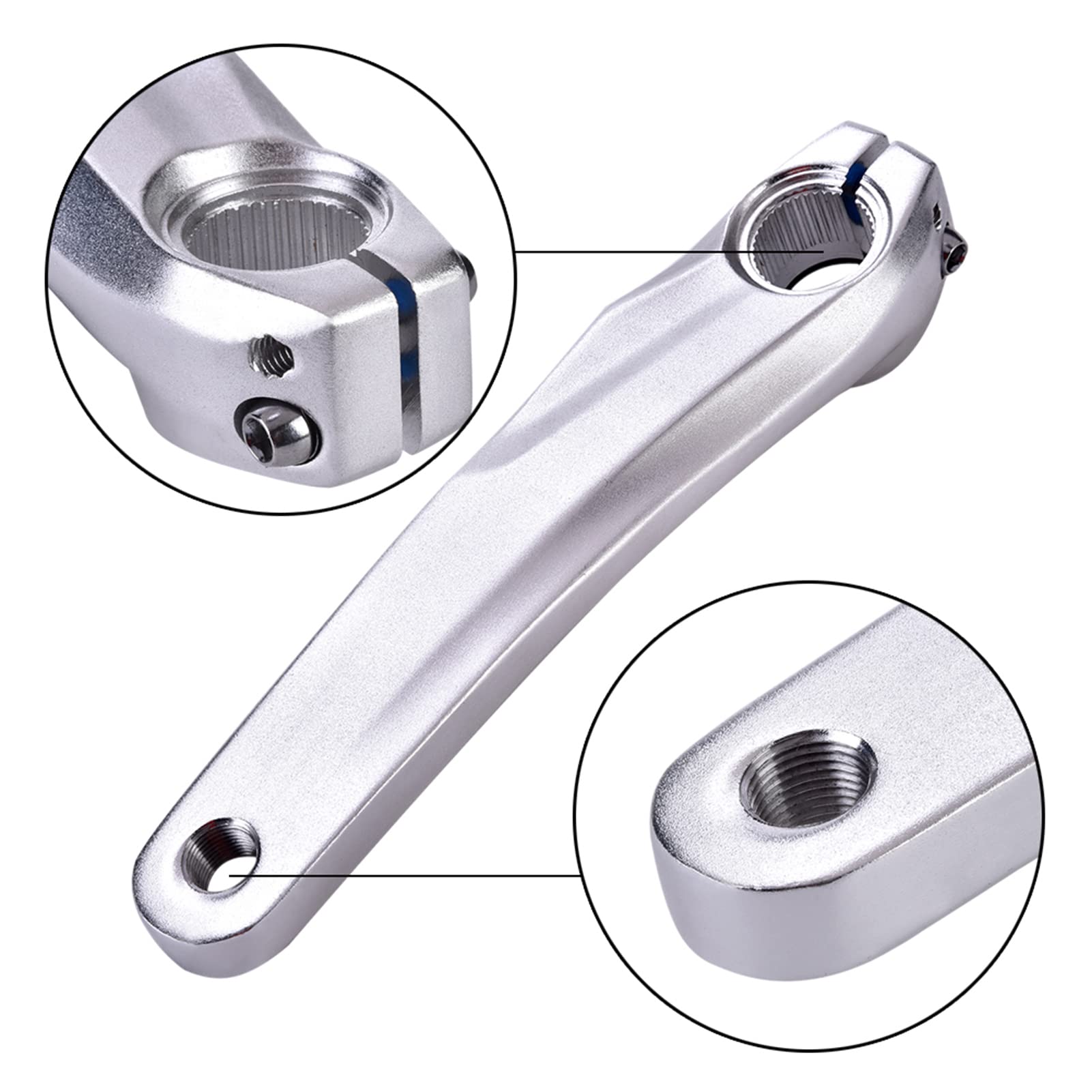 **170mm Aluminum Alloy Bike Crank Arm Set - Left & Right Replacement for Mountain & Road Bikes - Square Hole (Rhombic Hole) - Durable & Lightweight - Perfect for Cycling, Commuting & Off-Road Adventures**