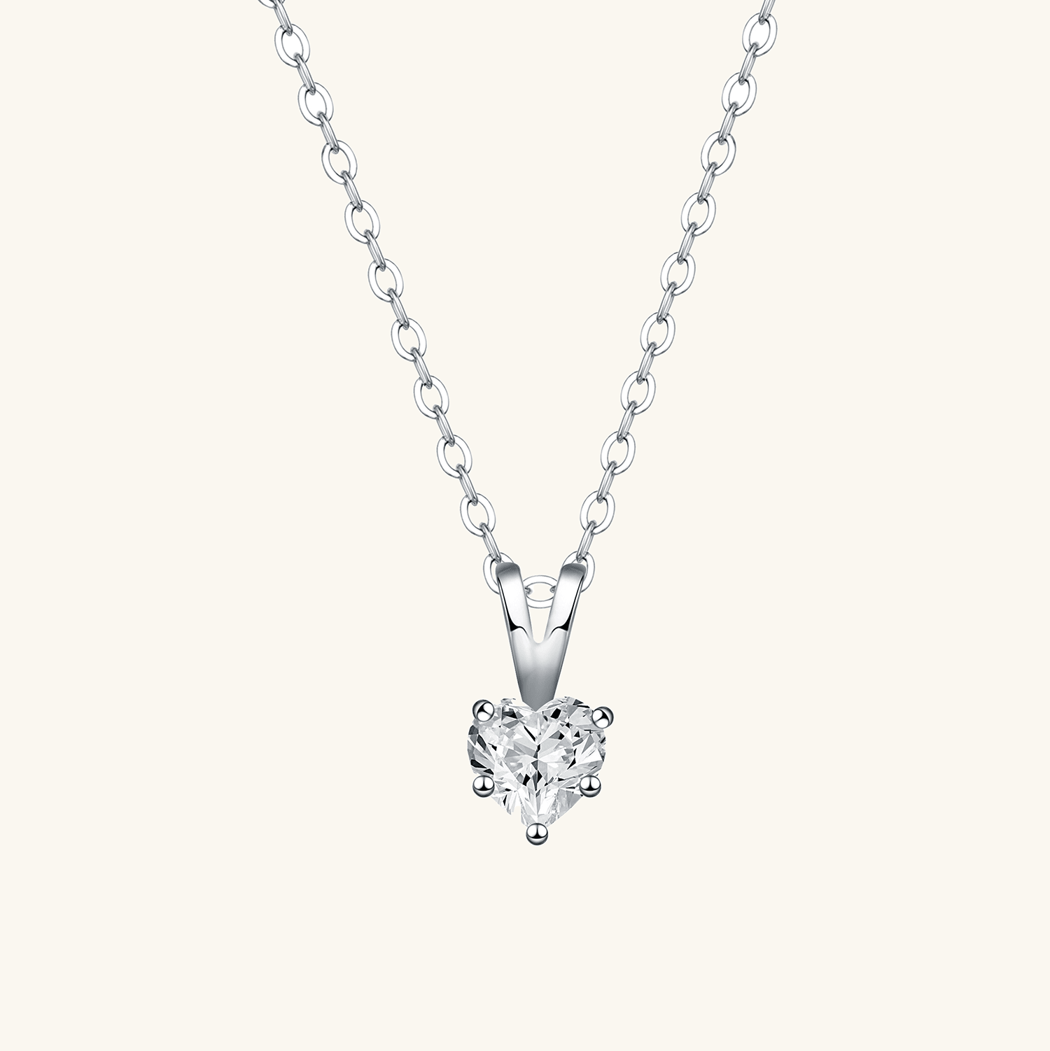 Exquisite Moissanite Heart Pendant Necklace for Women - 14K Gold Plated Romantic Jewelry Gift for Valentine's Day, Anniversary & Special Occasions