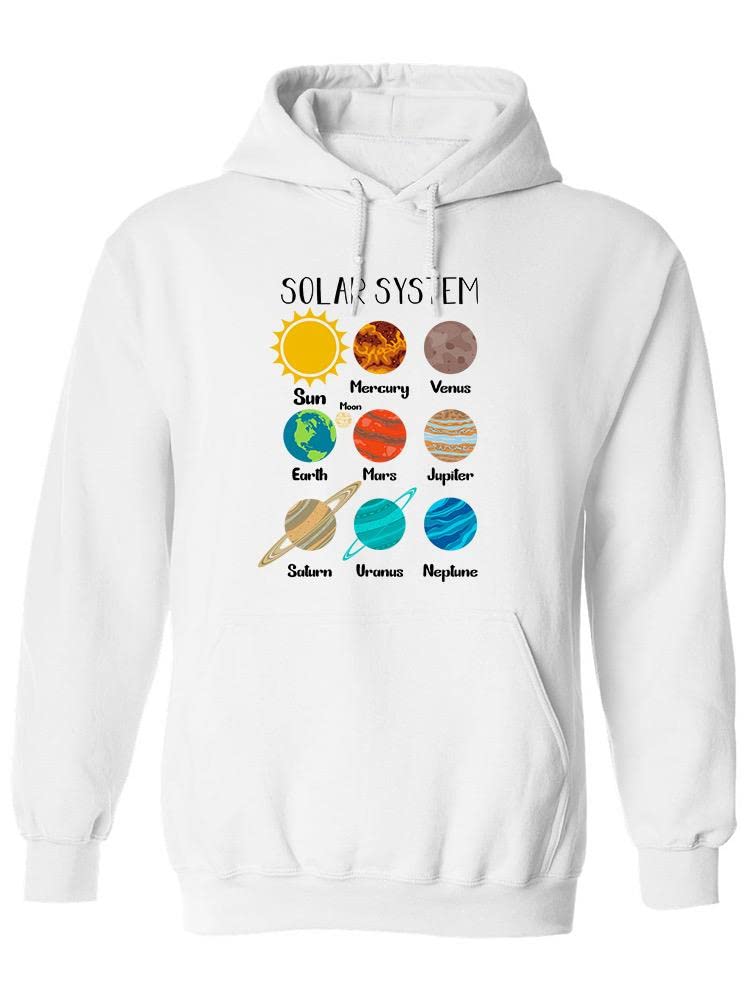 Smartprints Solar System Planets Hoodie for Women - Space Themed Pullover | Perfect for Astronomy Lovers, Stargazing & Casual Wear