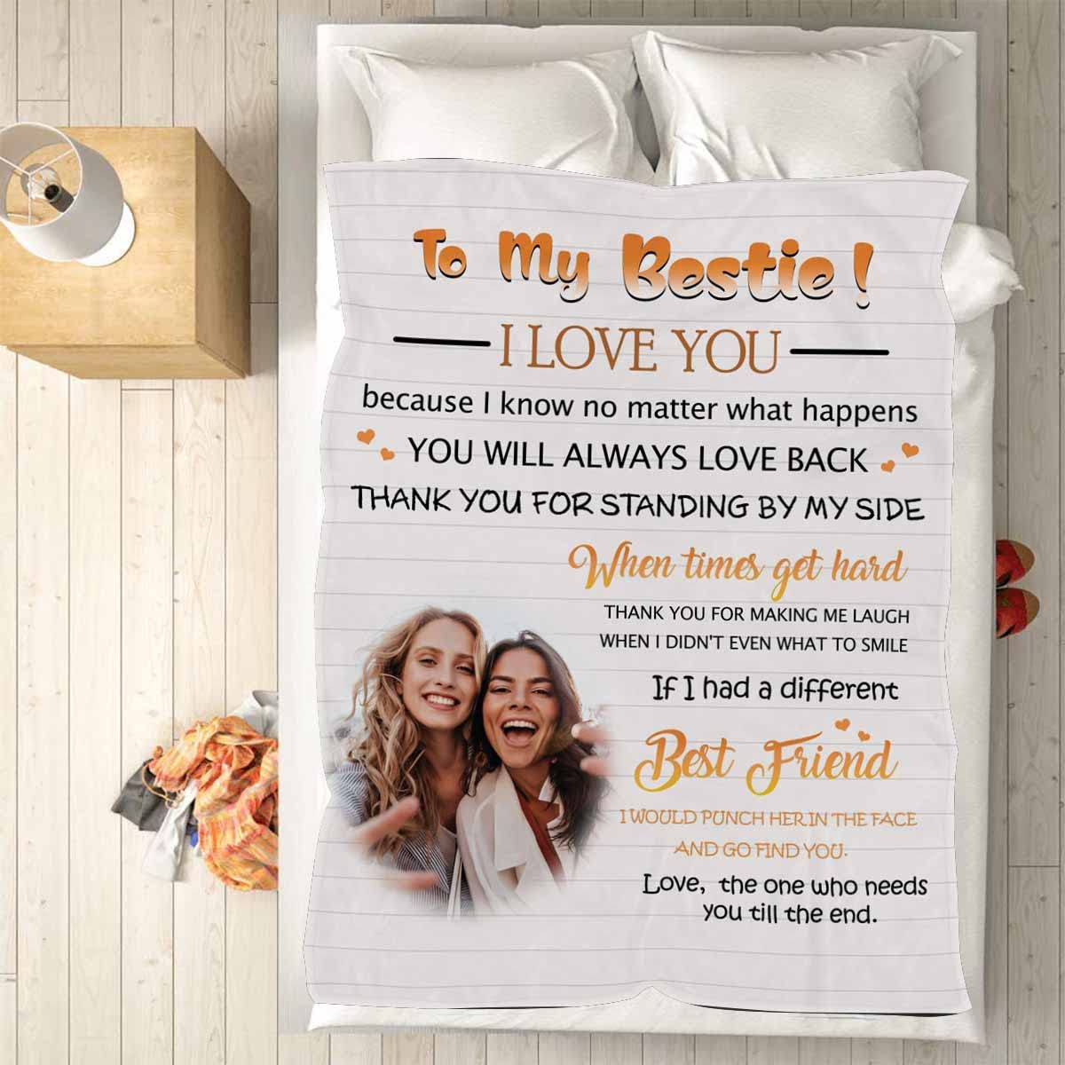 **Custom Photo Fleece Blanket - Personalized 