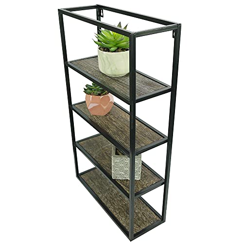 Brown Rectangle Geo Shelf