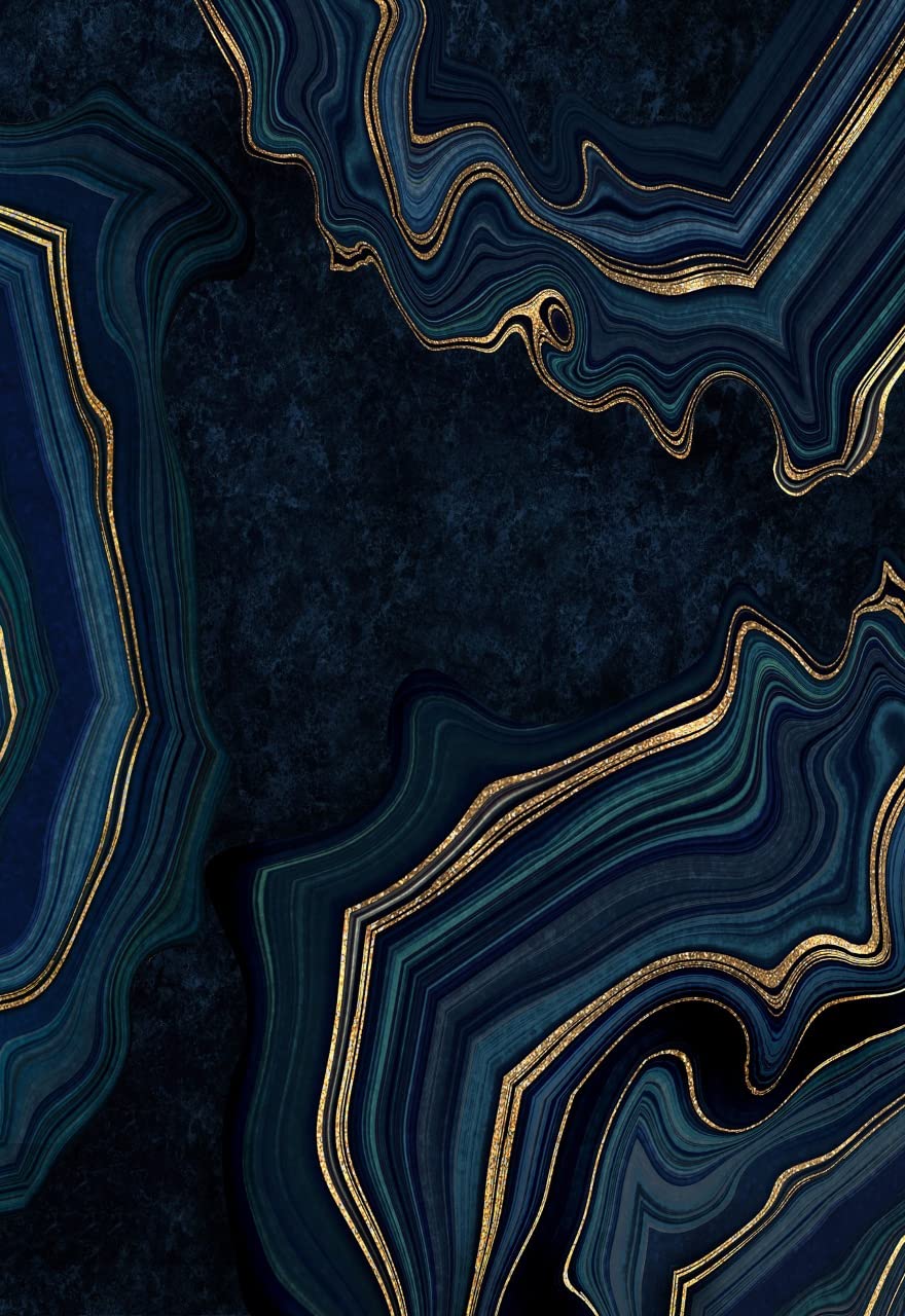 5x7 Modern Abstract Navy Gold Area Rug - Retro Marble Striped Washable Soft Luxury Carpet for Living Room, Bedroom, Dining Table, Home Office & Kitchen | Farmhouse Chic Indoor Floor Rug for Cozy Home Decor
