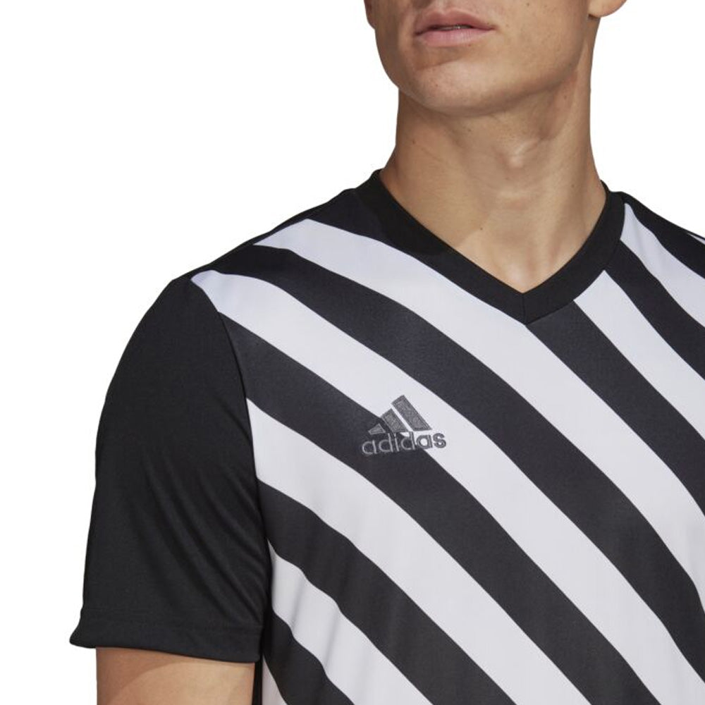 Adidas Youth Entrada 22 Graphic Soccer Jersey - Black & White - Breathable Football Shirt for Kids & Teens - Perfect for Training, Matches & Team Sports