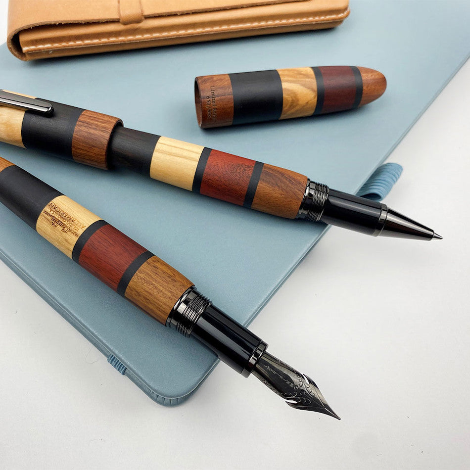 Conklin All American Fountain Pen - Limited Edition Quad Wood 898 - Premium Handcrafted Writing Instrument for Collectors & Professionals - Perfect for Gifts, Calligraphy & Signature Signing
