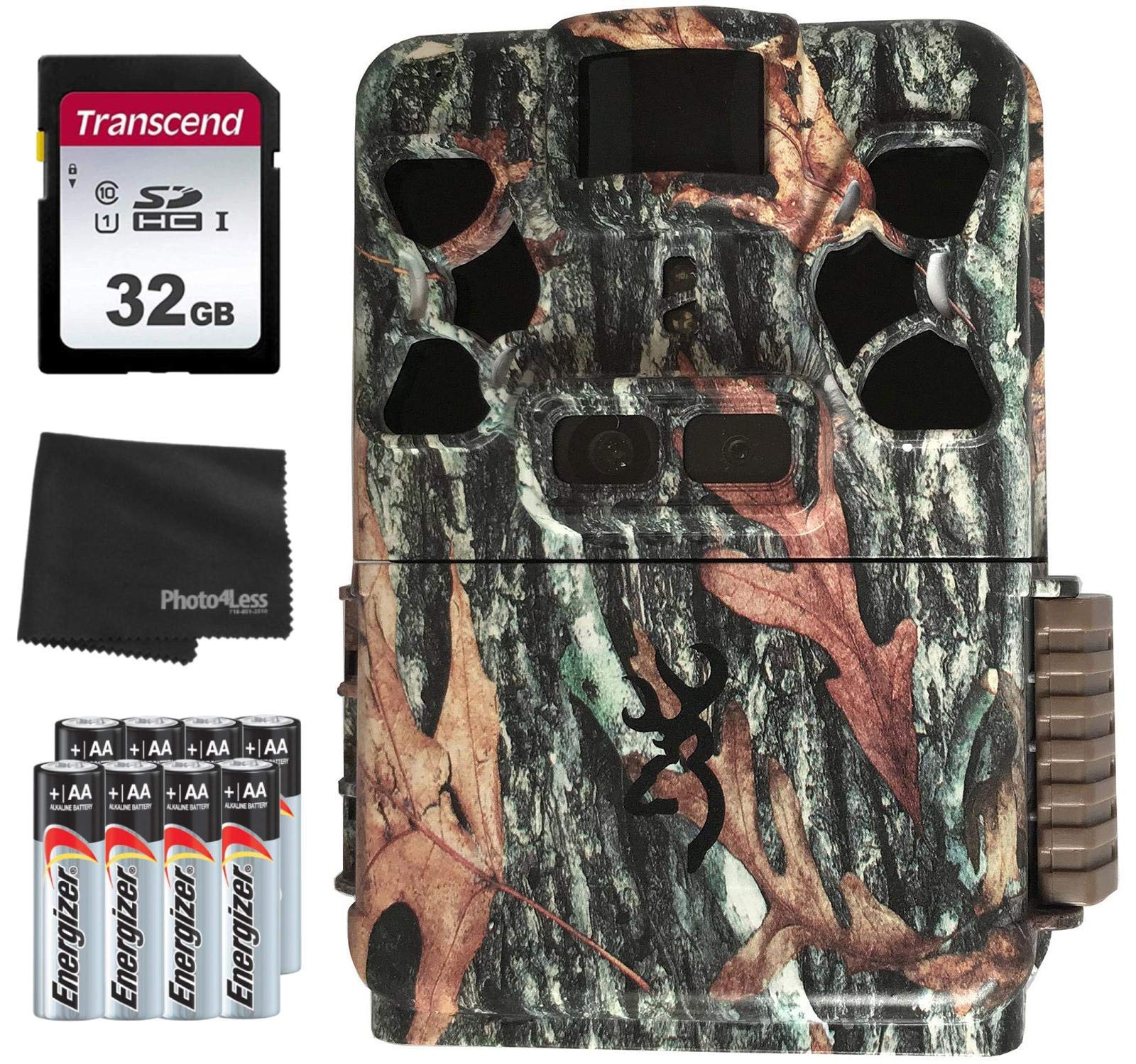 Browning Recon Force Patriot Dual Full HD Trail Camera - 20MP Game Camera with Night Vision, 32GB SD Card, 8 AA Batteries & Lens Cloth | Hunting, Wildlife Monitoring, Home Security Outdoor Use
