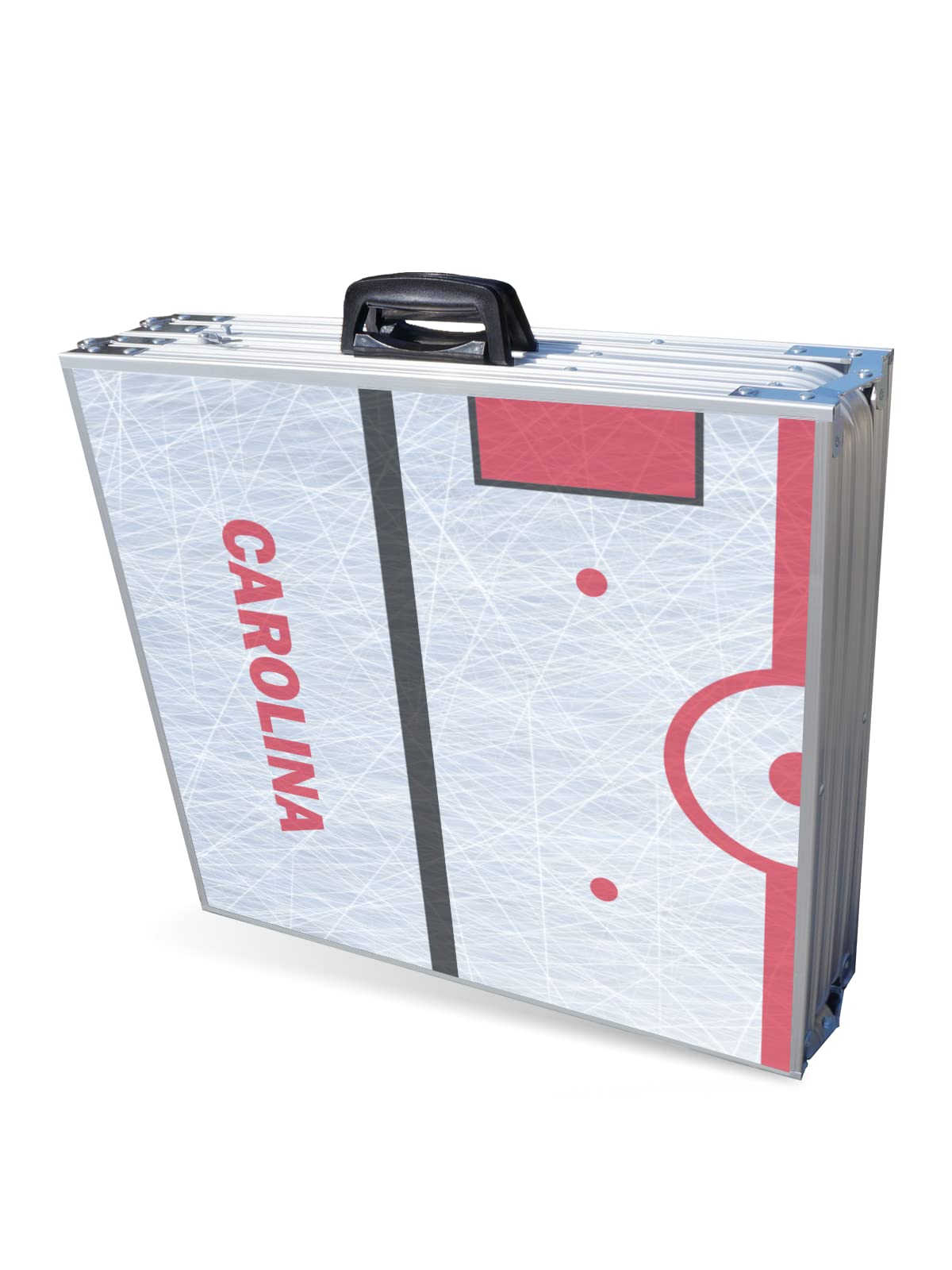PARTYPONG 8-Foot Folding Portable Beer Pong Table with Optional Cup Holes & LED Lights - Carolina Hockey Rink Style (Multiple Models Available) - Perfect for College Parties, Tailgates & Backyard Games