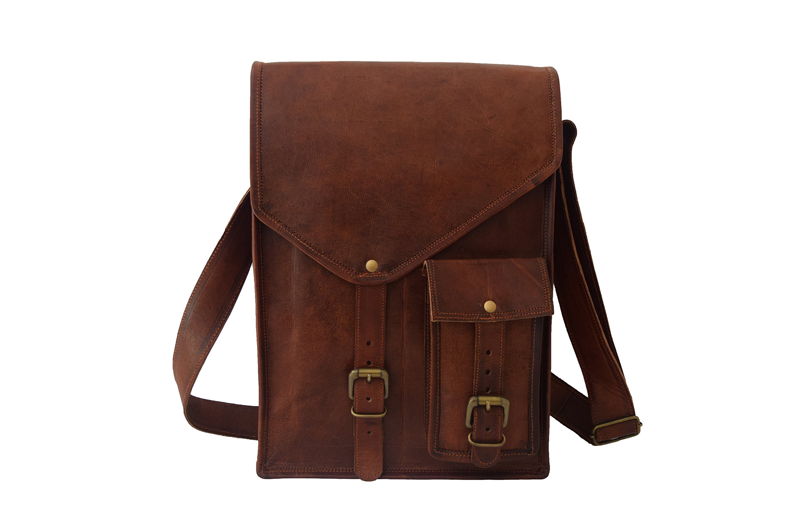 Genuine Leather Messenger Bag for 13 Inch Laptop & MacBook - Unisex Office, College & Business Satchel Crossbody Shoulder Bag - Perfect for Work, Travel & Daily Commute