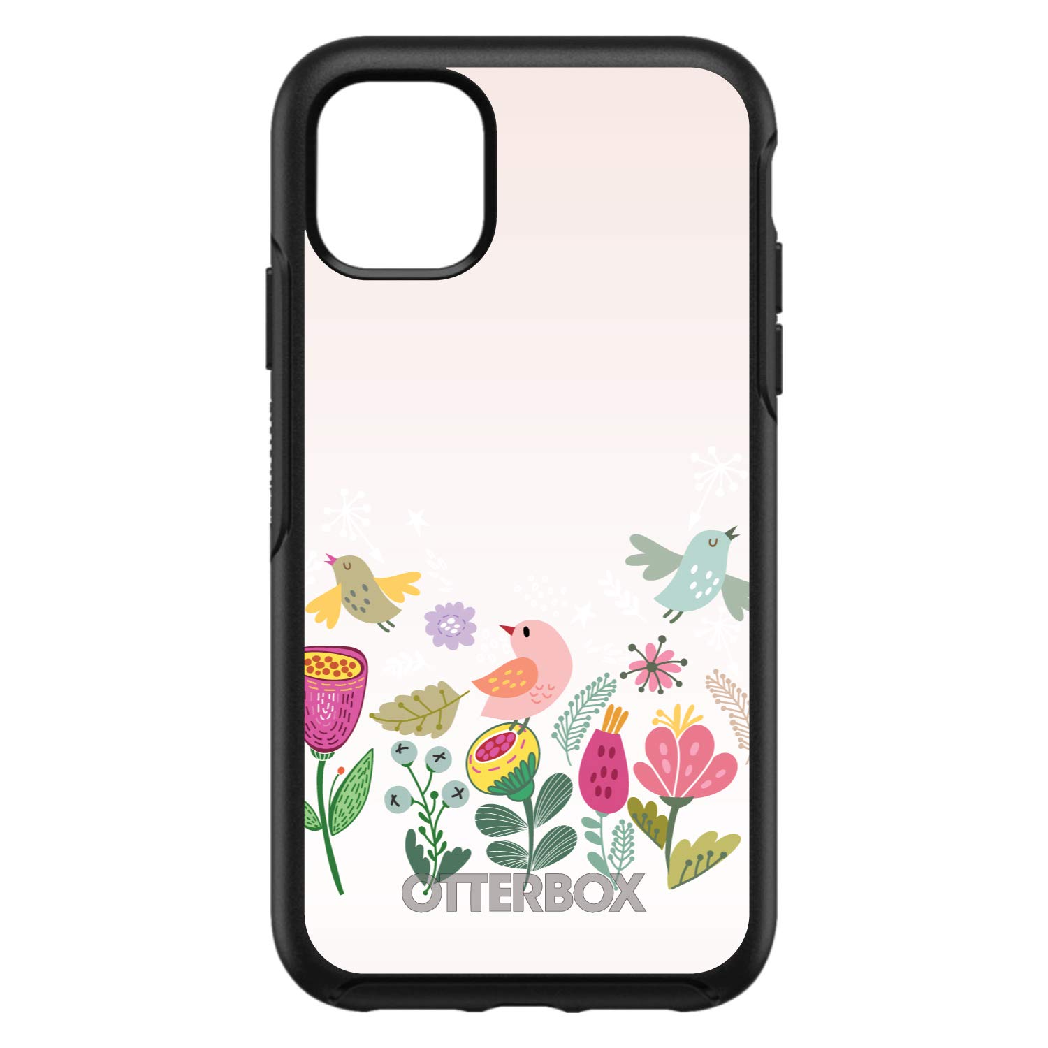 DistinctInk iPhone 12 Pro MAX Case (6.7 Inch) - Premium Protective Phone Cover with Floral Bird Design - Durable Slim Fit Replacement for OtterBox Symmetry - Perfect for Daily Use, Travel and Outdoor Activities