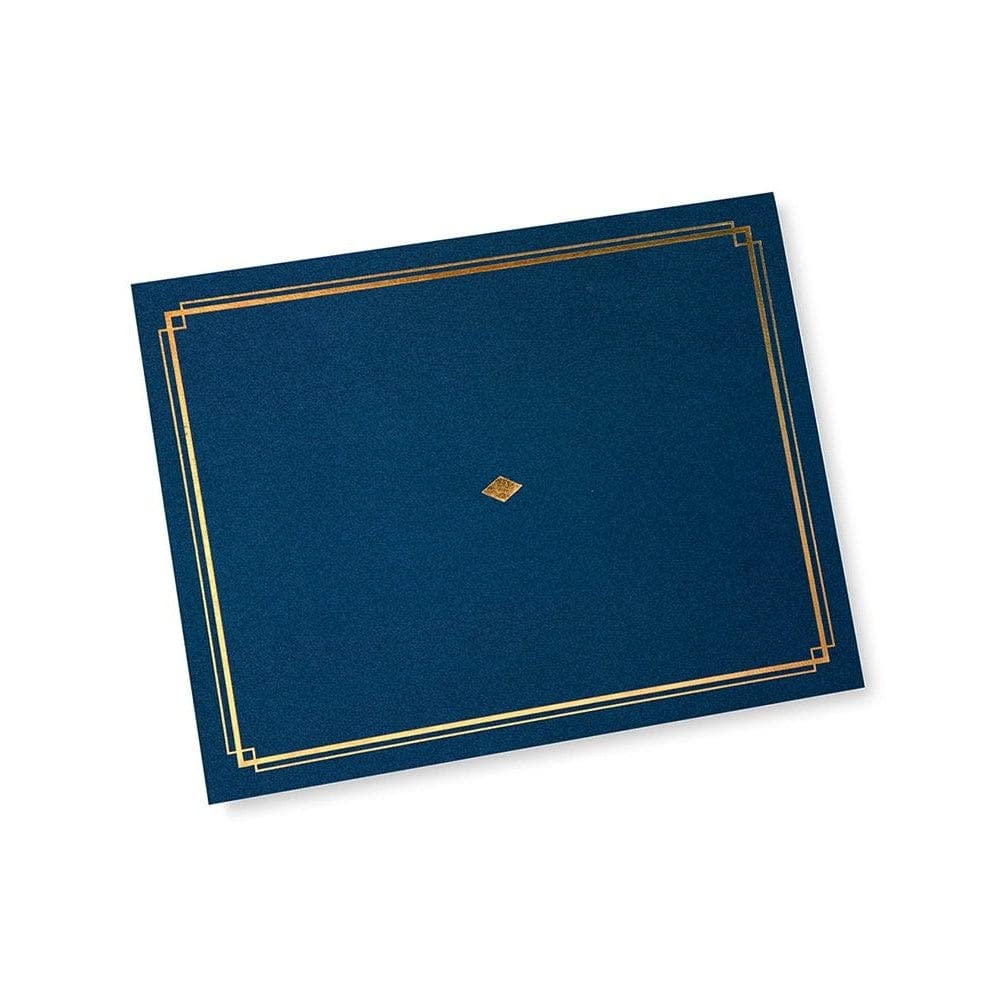 Gartner Studios Certificate Kit - 60 Blue Certificate Holders & 60 Gold Foil Certificate Papers (120 Pieces Total) - Perfect for Awards, Graduations, and Professional Recognition Ceremonies