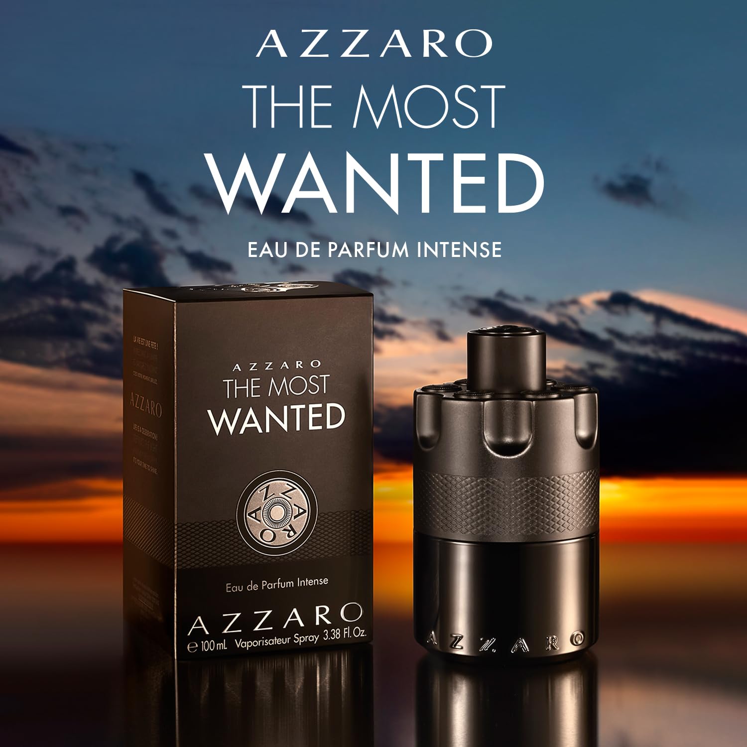 Azzaro The Most Wanted Eau de Parfum Intense for Men - Woody Amber Spicy Cologne - Long Lasting Luxury Fragrance - Perfect for Date Night, Evening Events & Special Occasions