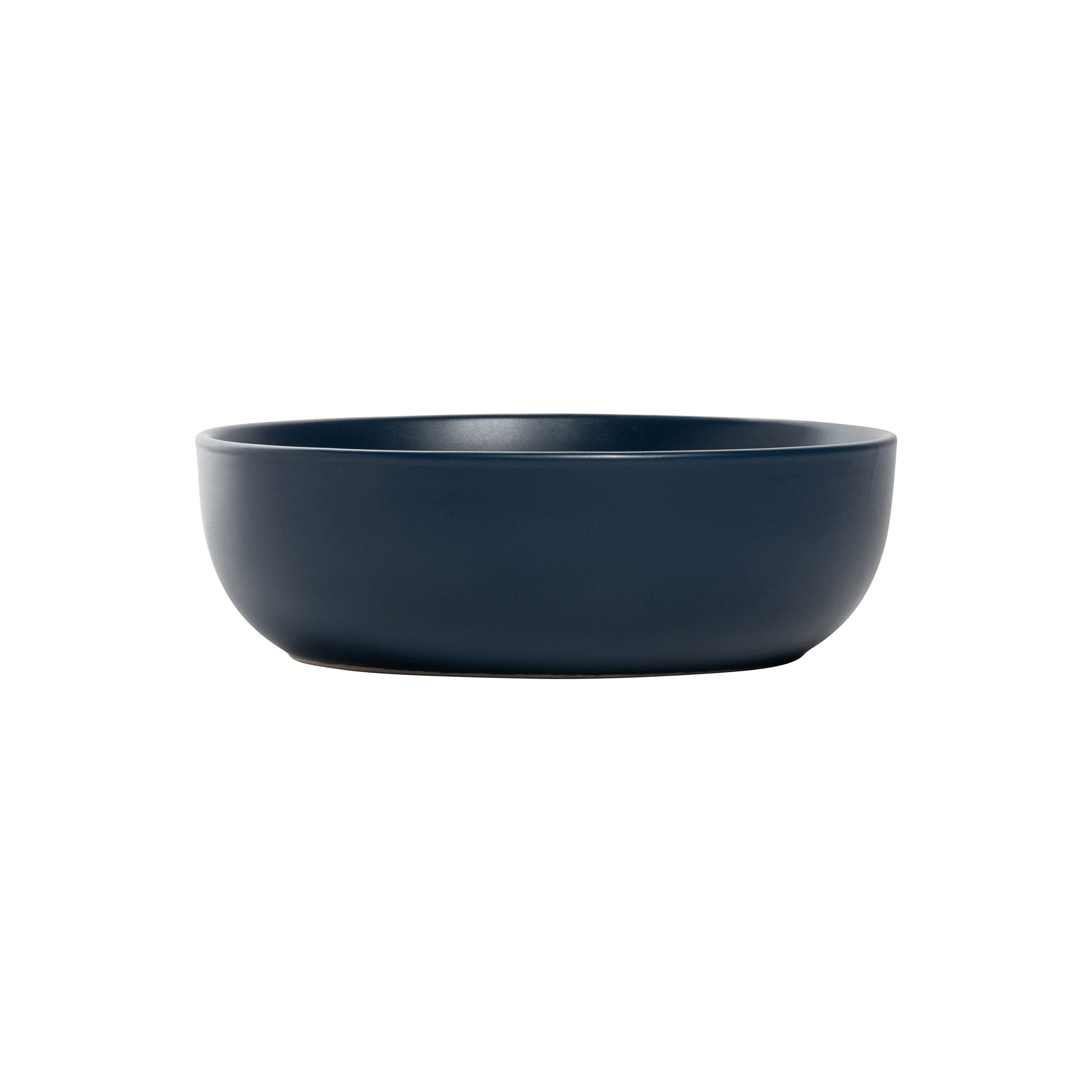 10-Piece Strawberry Street Wazee Matte Coupe Dinnerware Set - Midnight Blue Modern Dinner Plates, Salad Plates & Bowls - Perfect for Casual Dining, Entertaining & Everyday Use