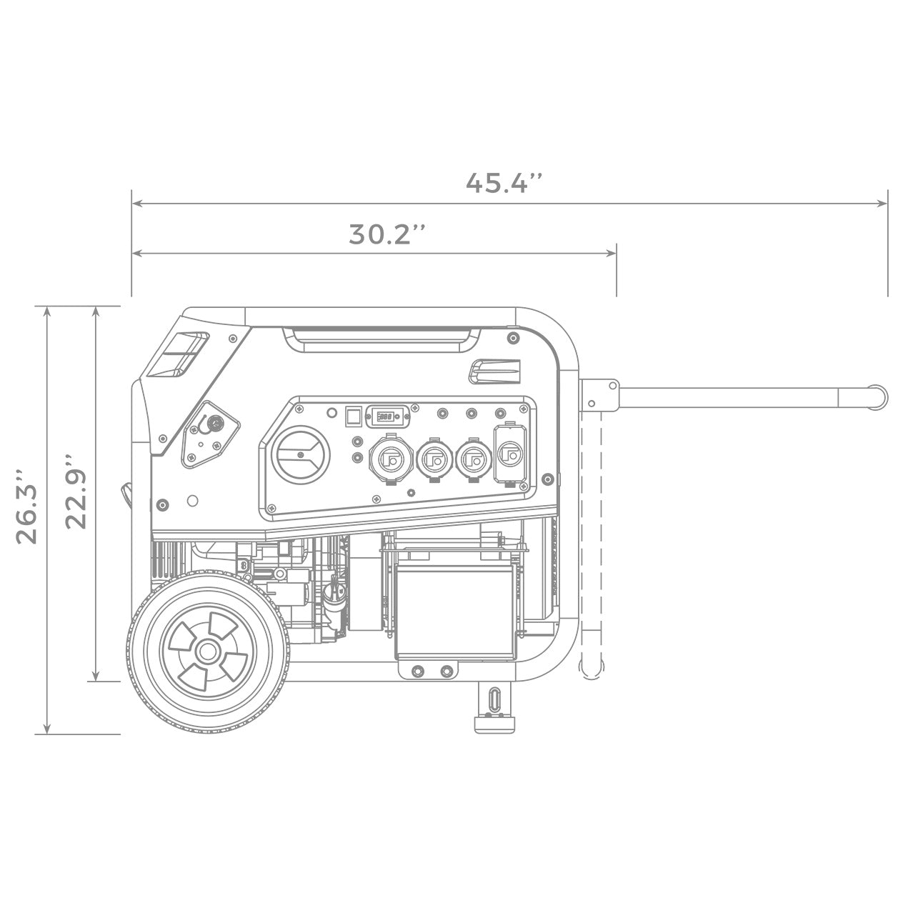 7500W Dual Fuel Portable Generator with Electric Start - 120V/240V Output for Camping, RV Trips & Emergency Power Backup