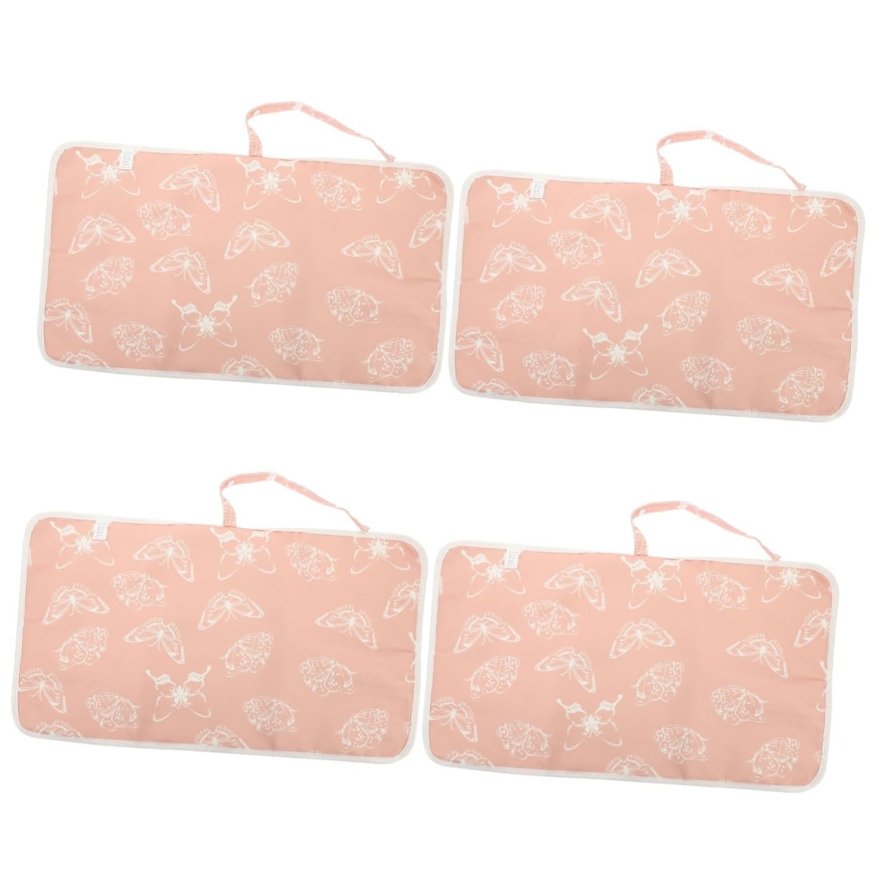 iBasenice 4-Pack Portable Baby Changing Mat - Waterproof Travel Diaper Changing Pad with Soft Polyester Cotton - Perfect for Nursery, On-the-Go & Airplane Diaper Changes