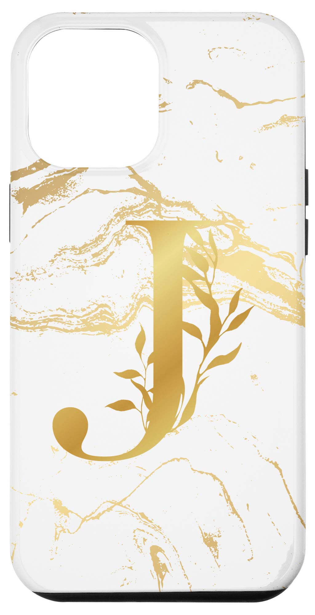 iPhone 12 Pro Max Case - Floral Monogram Letter J Design - Girly Protective Phone Cover for Women | Perfect Gift for Birthday, Graduation & Everyday Use