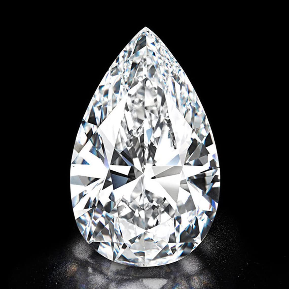 Loose Moissanite Pear Cut 1CT-50CT VVS1 for Engagement Rings & Jewelry