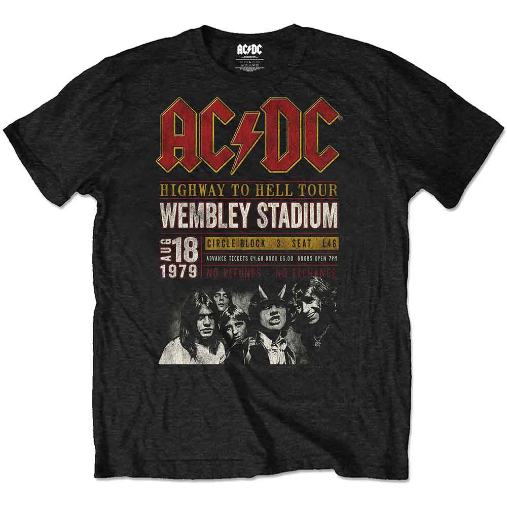 Vintage AC/DC Wembley 1979 Concert Tour T-Shirt - Classic Rock Band Merchandise for Music Fans & Collectors | Perfect for Concerts, Parties & Retro Fashion