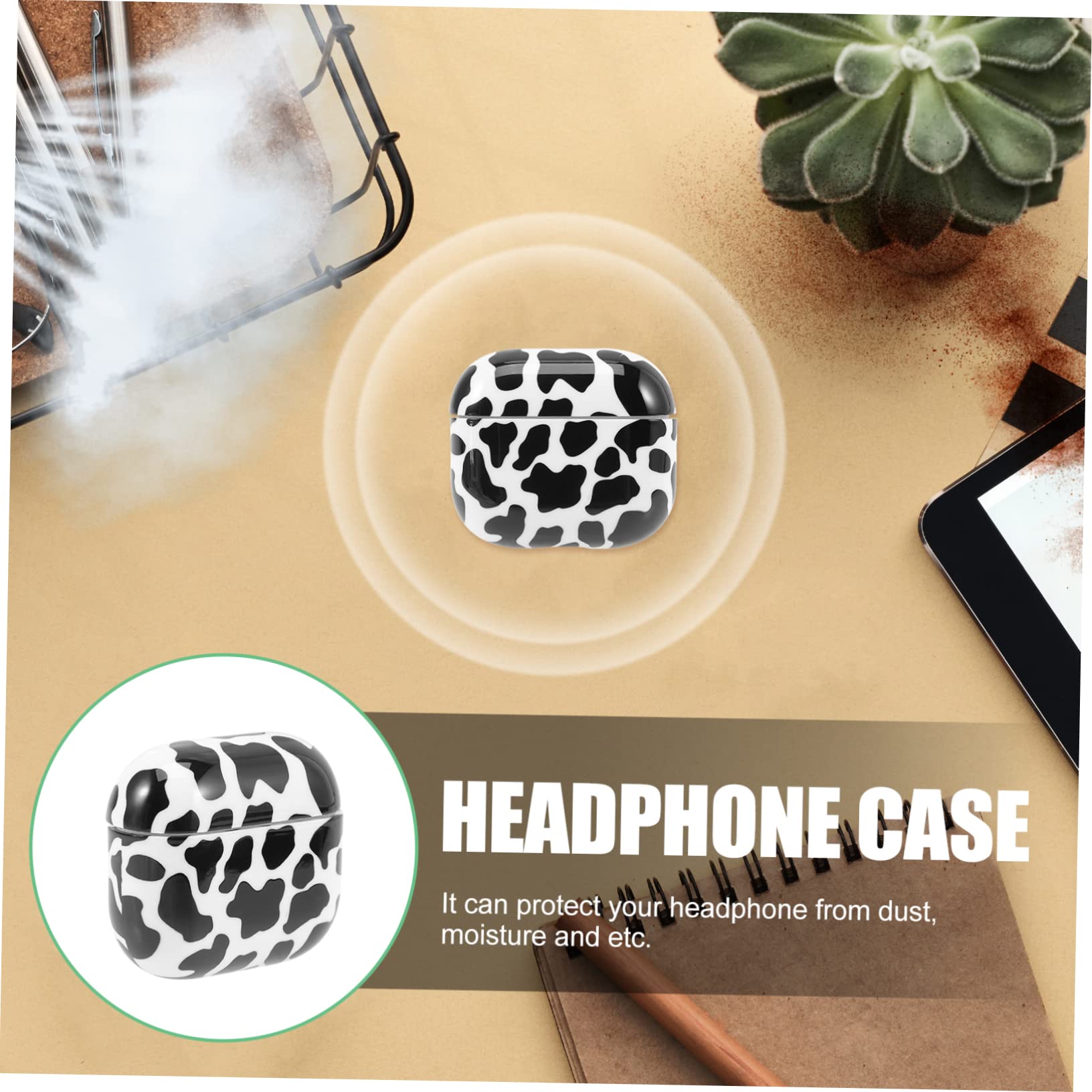 ETHZZLE Wireless Earbud Case Cover - Premium White Printed Earphone Holder for AirPods/Samsung/Android - Perfect for Travel, Gym & Daily Protection