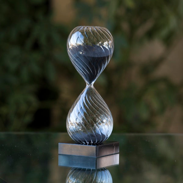 45 Minute Freestanding Hourglass - Black or White - Perfect for Home Decor, Office Desk, and Time Management Tool