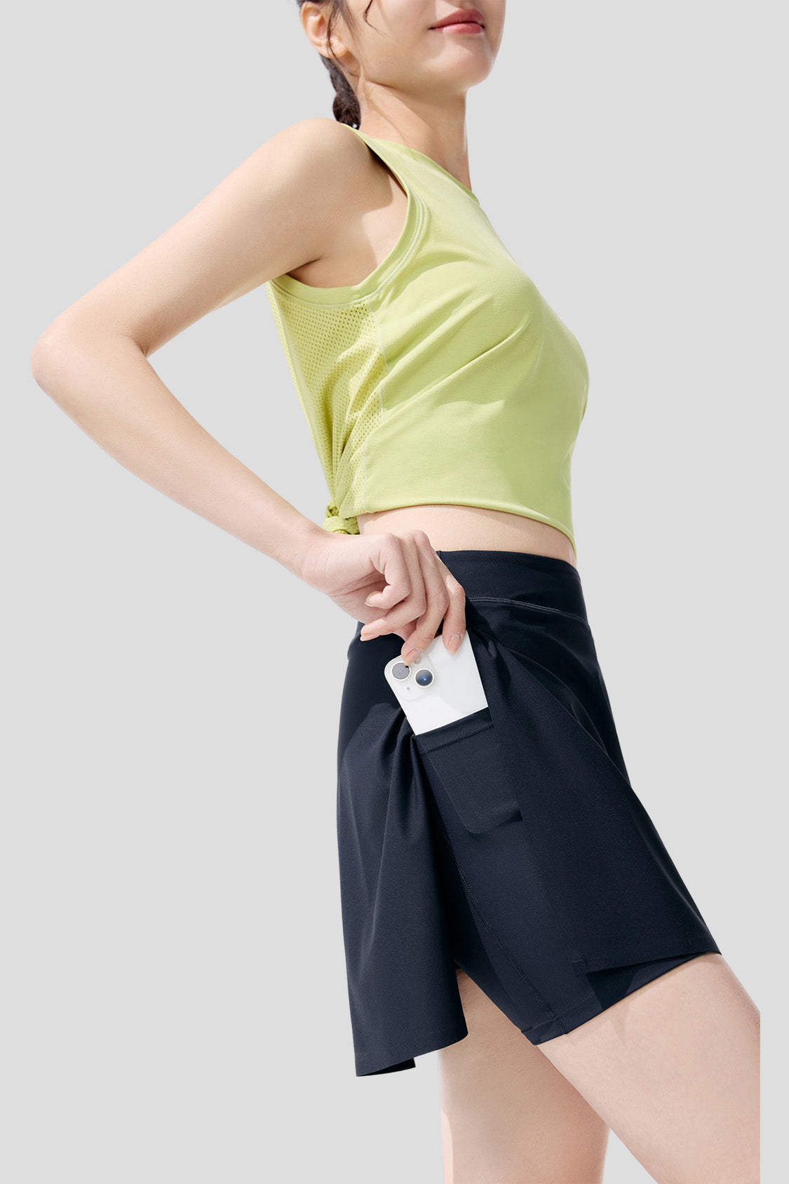 Glide Women's Stretch Athletic Skirt UPF50+ - Lightweight Running Skirt with Pockets for Tennis, Yoga & Outdoor Activities