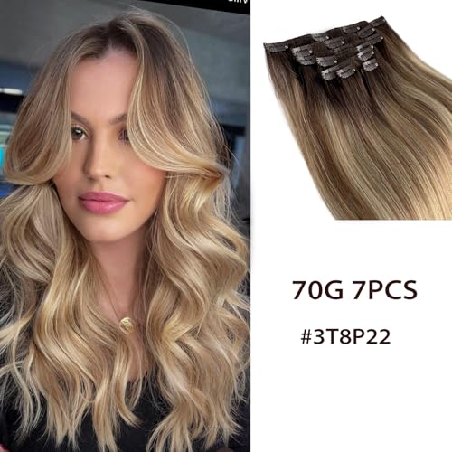 #3T8/22 Balayage Brown to Ash Brown and Light Blonde Highlights