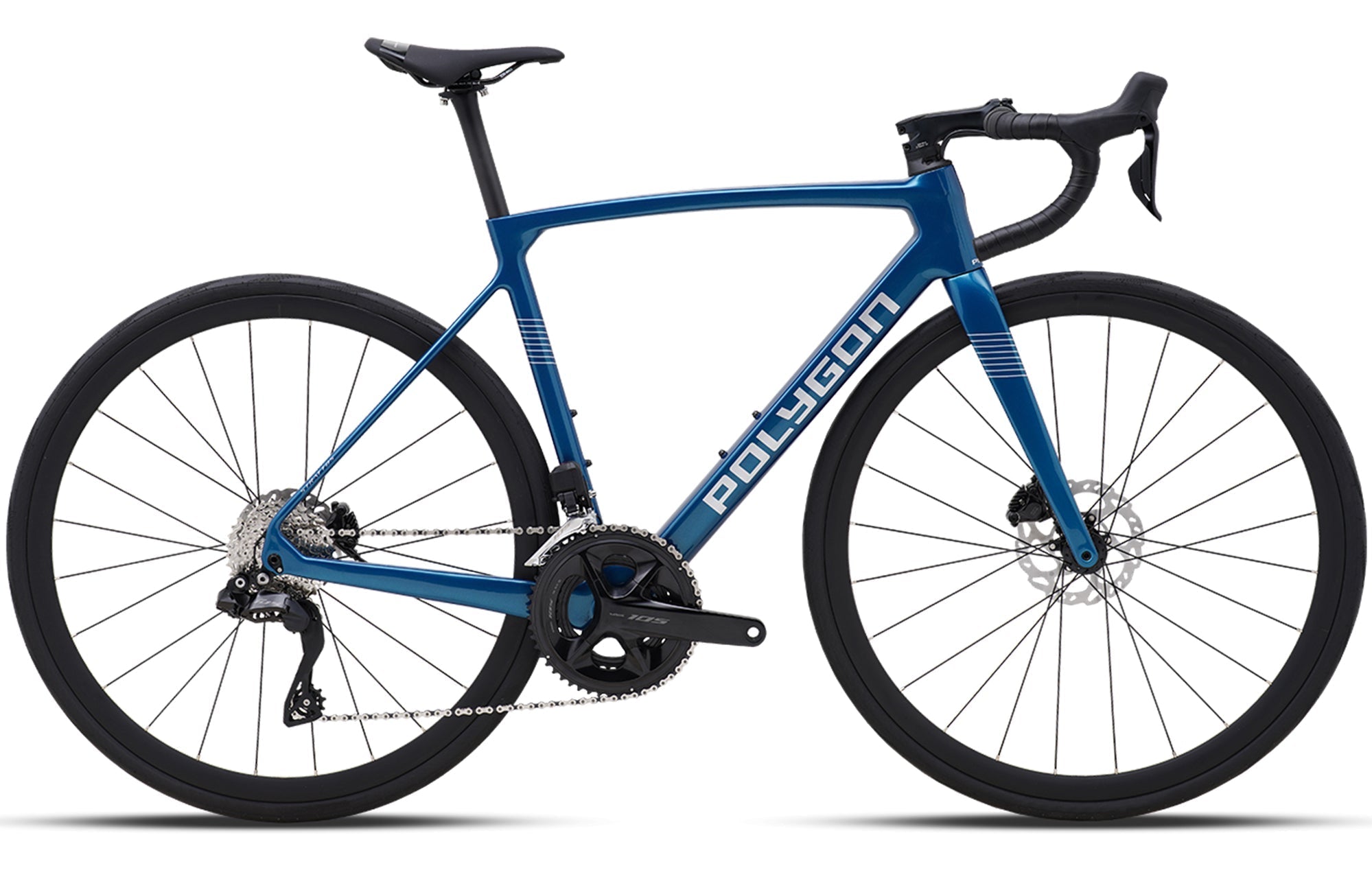 Polygon Strattos S7X 105 Di2 Carbon Road Bike - Lightweight Carbon Frame, Shimano 105 Di2 Groupset - Perfect for Racing, Endurance Riding & Long-Distance Cycling