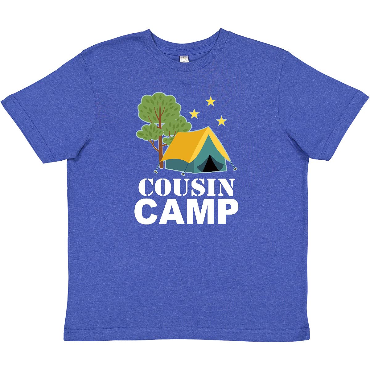 Inktastic Cousin Camp Youth T-Shirt - Fun Camping Graphic Tee for Kids & Teens - Perfect for Summer Camp, Family Reunions & Outdoor Adventures