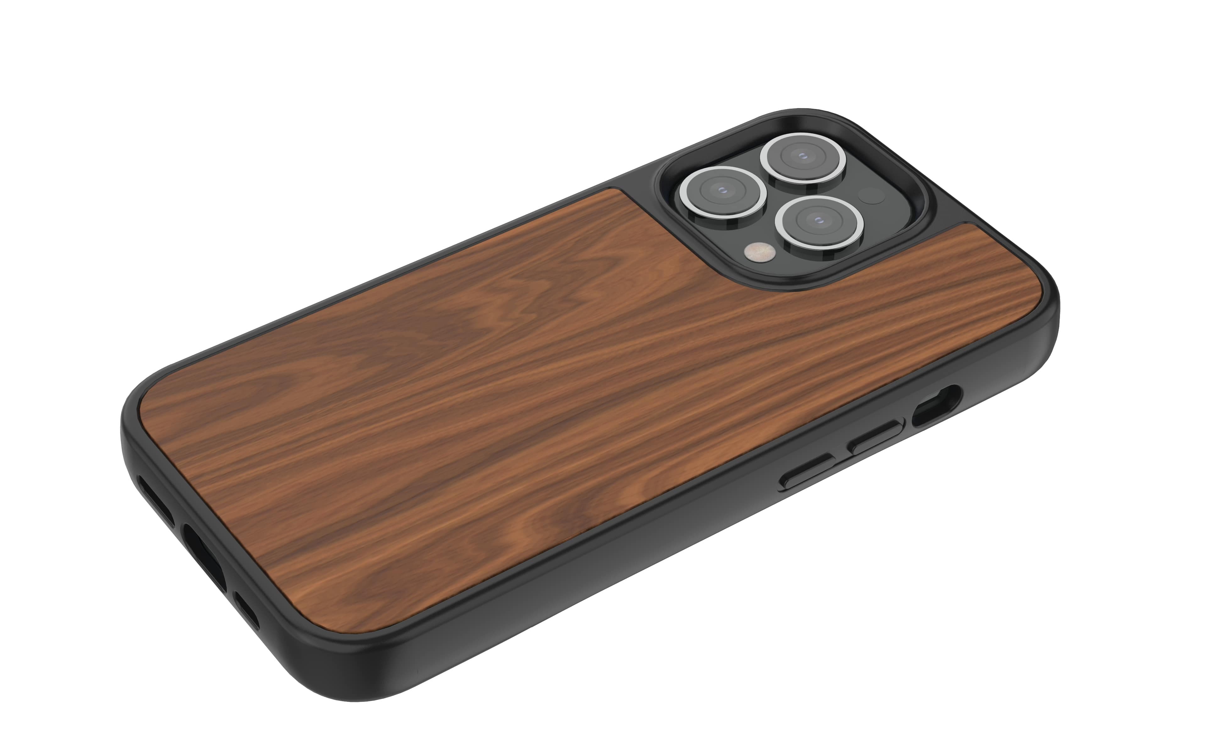 Impact Zero® Premium Walnut Wood Protective Case for iPhone 13 Pro Max - Slim & Durable Cover with Natural Wood Grain - Perfect for Everyday Use, Office & Outdoor Protection