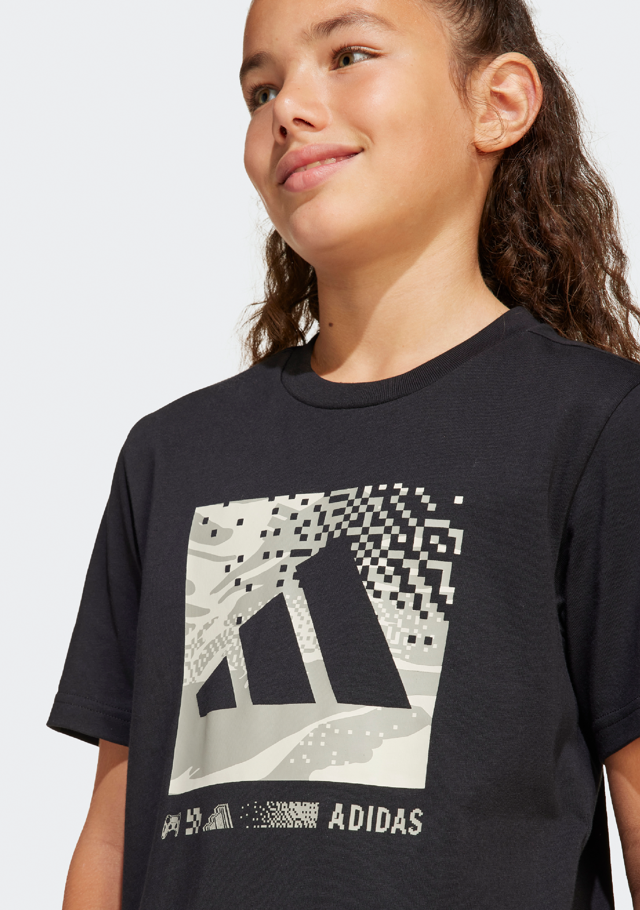 Adidas Kids' Camo Logo T-Shirt - Comfortable Cotton Tee for Boys & Girls - Perfect for School, Play & Everyday Wear