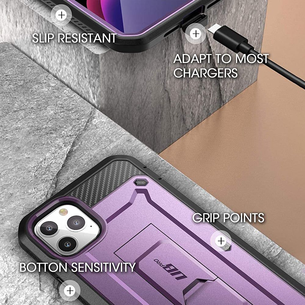 iPhone 11 Pro Max 6.5 Inch Shockproof Case - Unicorn Beetle Pro Series Rugged Protective Cover with Metallic Purple Finish | Perfect for Outdoor Activities, Work & Daily Use