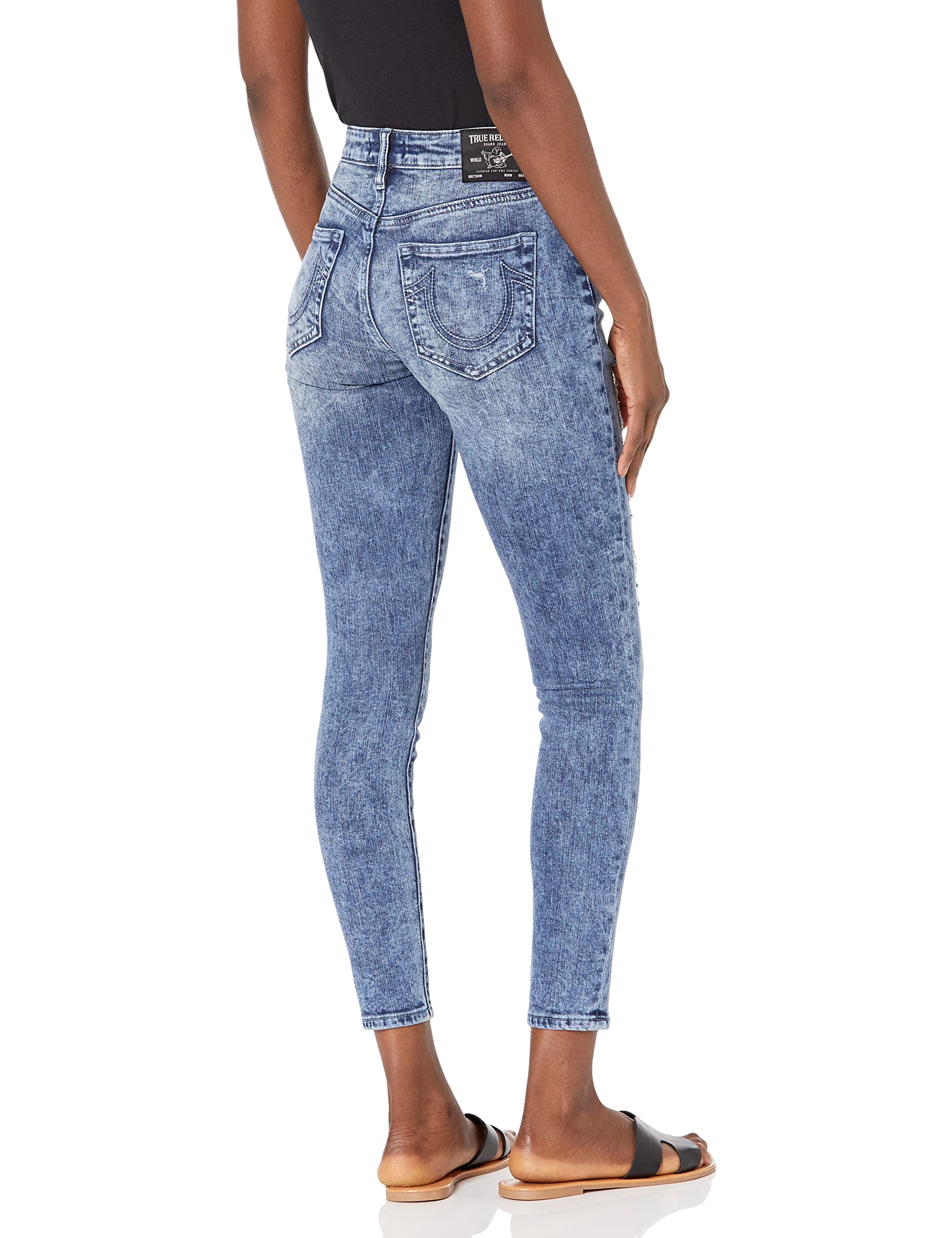 True Religion Women's Jennie High Rise Super Skinny Jeans - Stretch Denim Pants for Women, Slim Fit Ankle Jeans | Perfect for Casual Wear, Night Out & Office Outfits