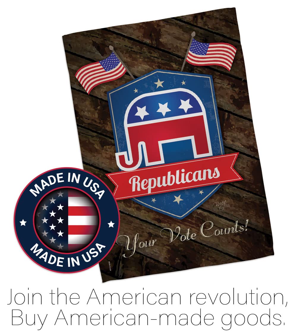 Patriotic Vertical House Flag Set - 28x40in w/Flagpole - Perfect for Home & Garden Decor