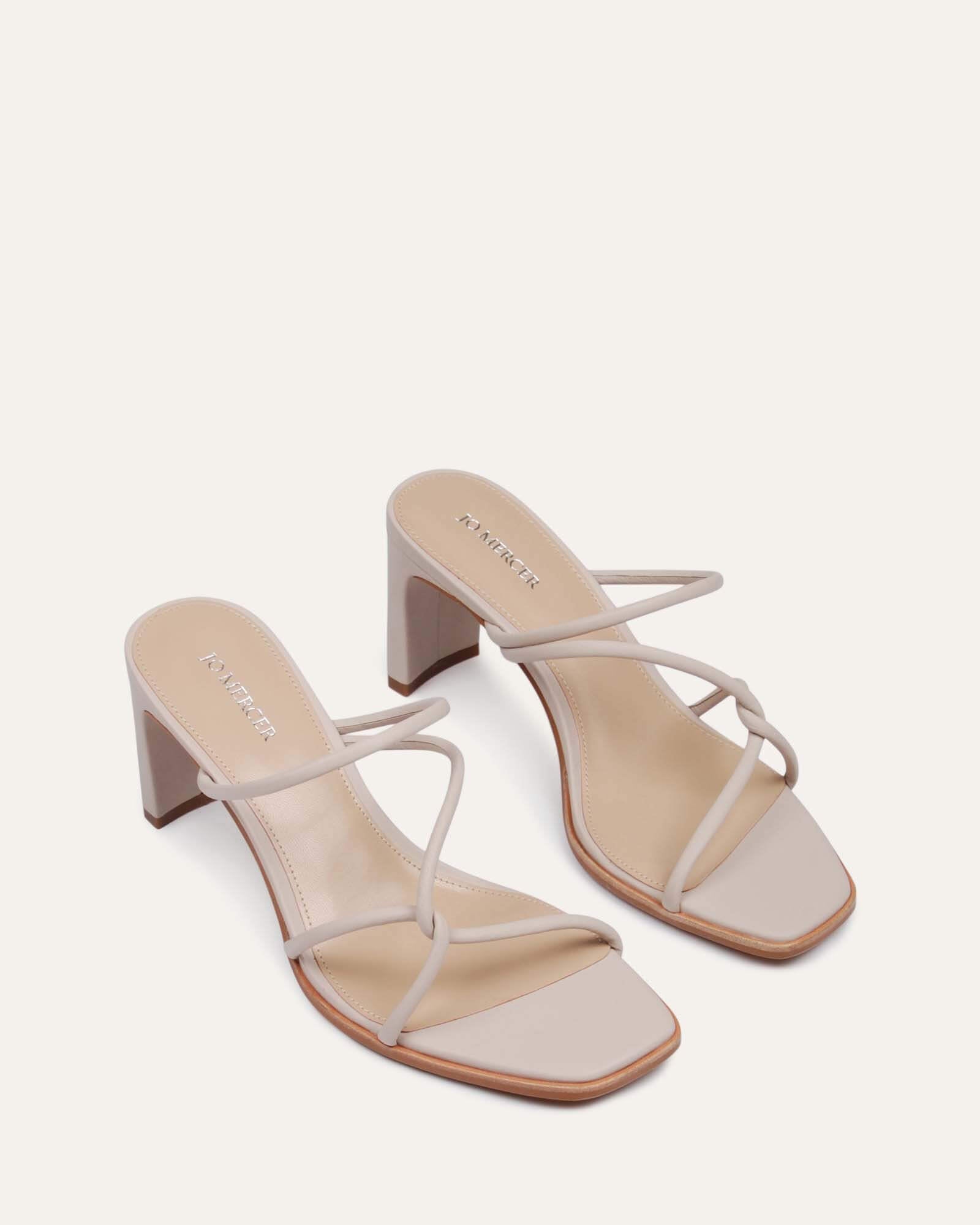 NOVI Women's Mid Heel Sandals - Genuine Bone Leather Comfortable Summer Dress Shoes for Beach, Wedding & Casual Outings