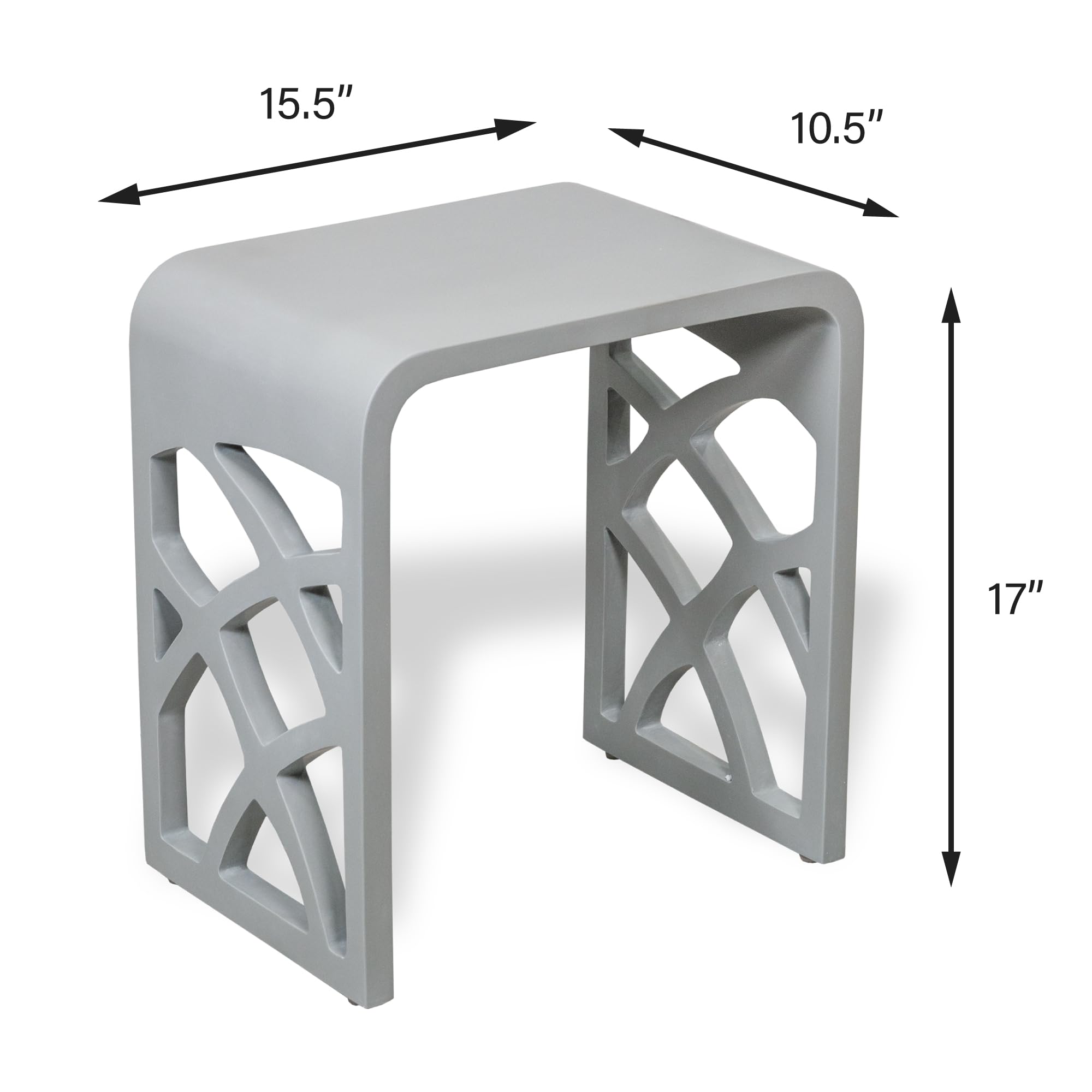 Premium M3 Bathroom Shower Chair - 300 LB Capacity Non-Slip Gray Matte Seat for Elderly & Disabled Adults - FSA/HSA Eligible - Ideal for Safe Bathing & Shower Stalls