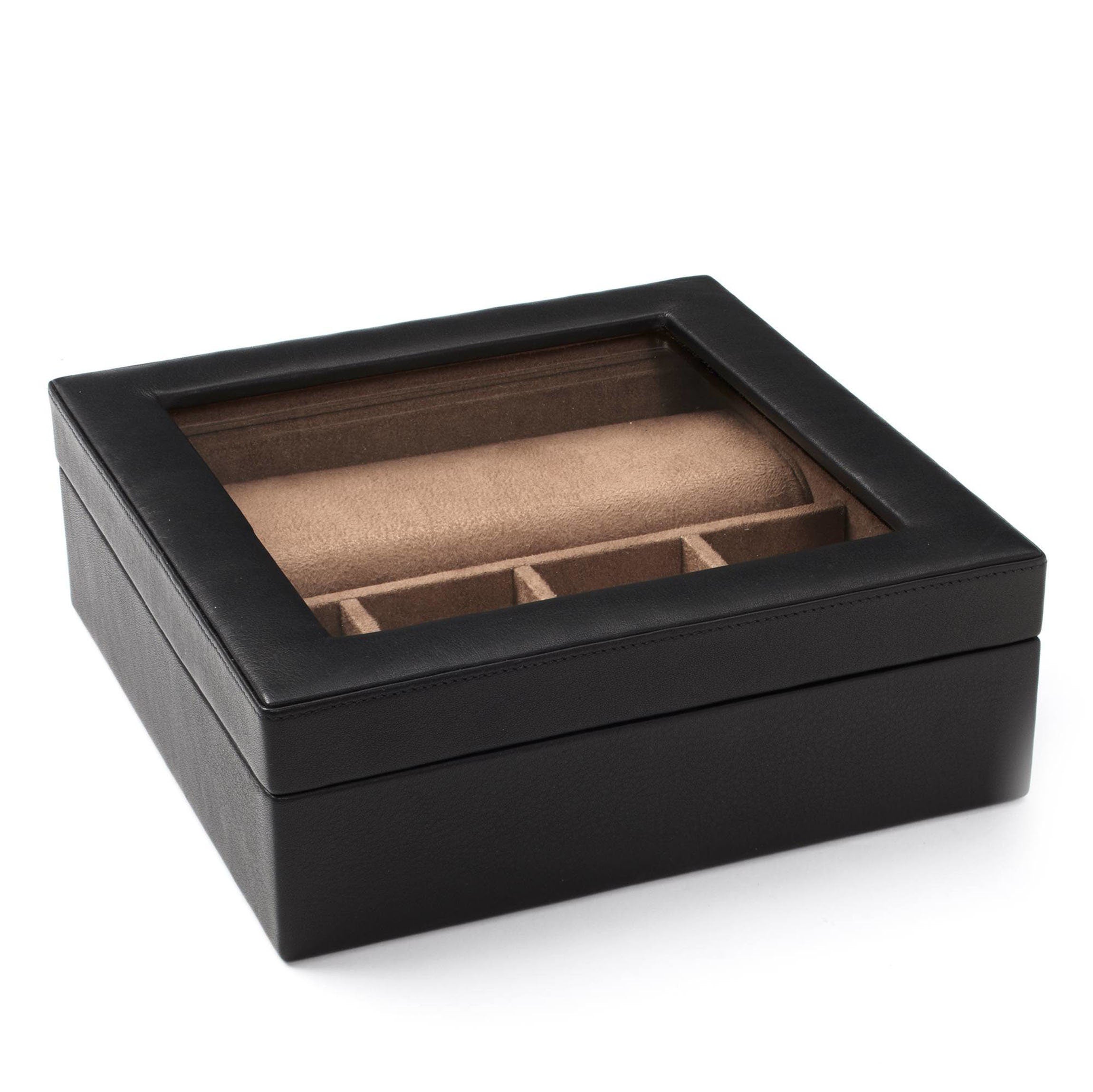 Premium Black Onyx Watch Case - Luxury Watch Storage Box for Men & Women - Perfect for Travel, Home Display & Jewelry Organization