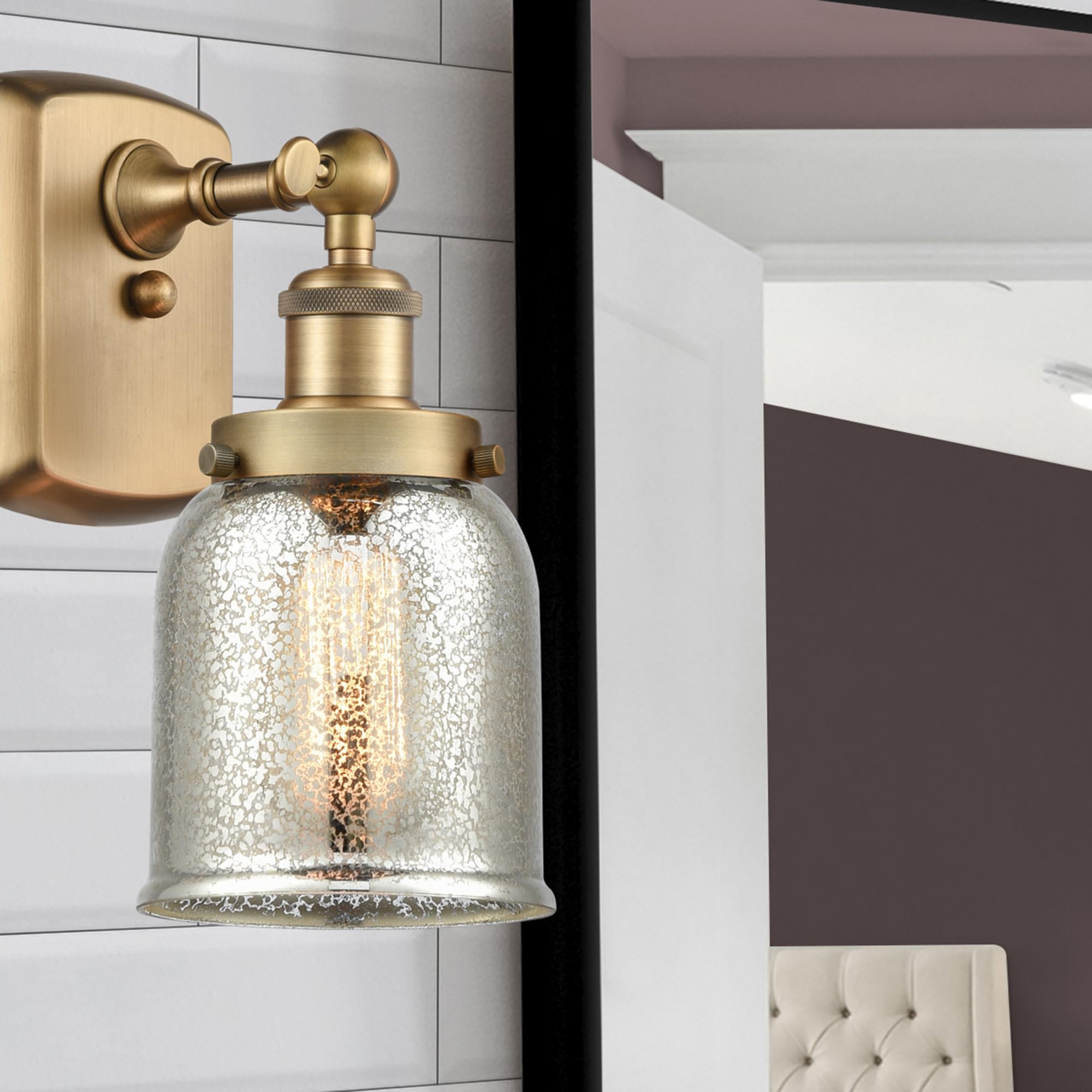 Ballston Collection 916-1W-WPC-G51 Modern One Light Wall Sconce - Indoor/Outdoor Lighting Fixture for Bedroom, Hallway, Porch & Patio Decor