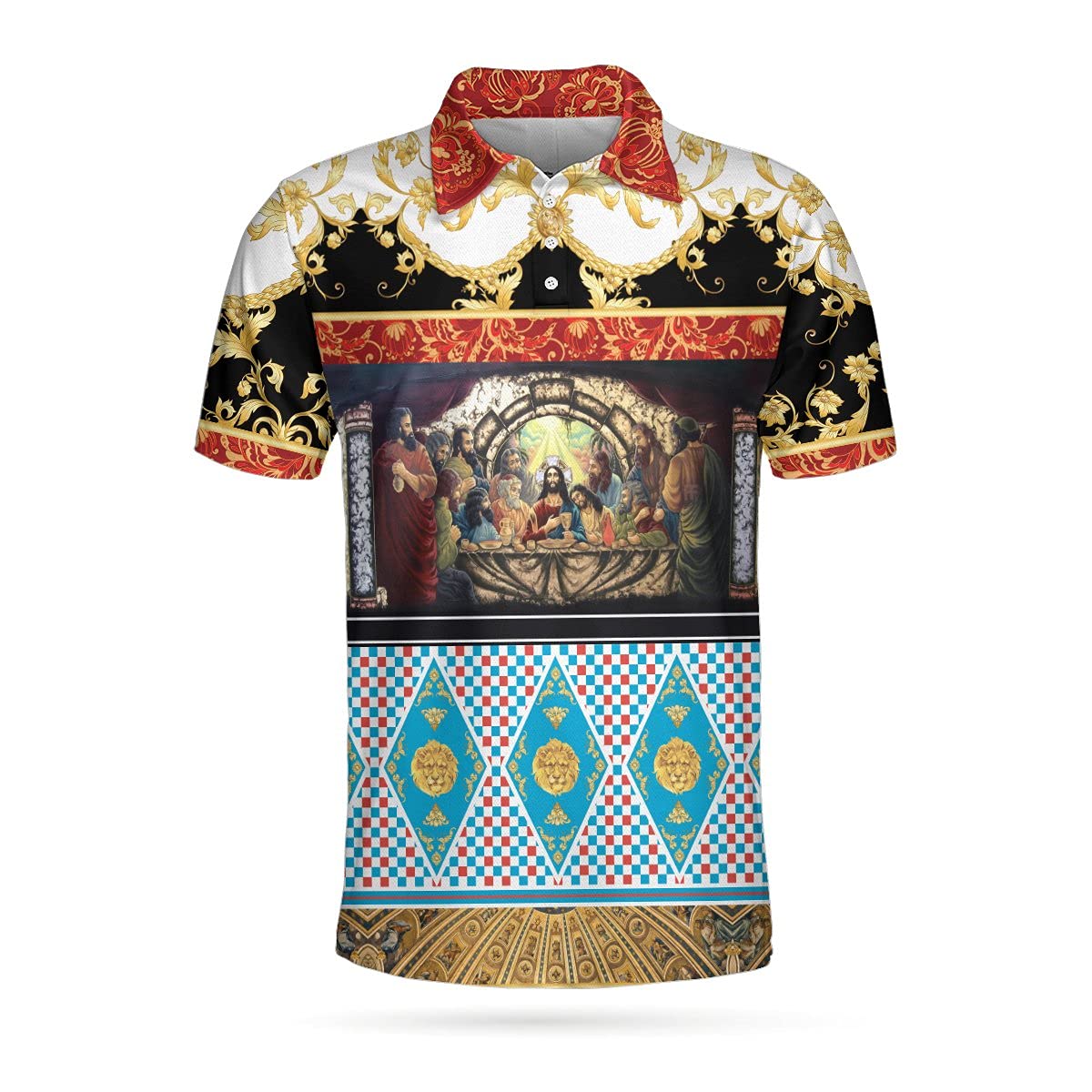 HYPERFAVOR Christian Jesus Shirts for Men - Short Sleeve Religious Polo Shirts - Faith-Based Apparel for Church, Bible Study & Daily Wear