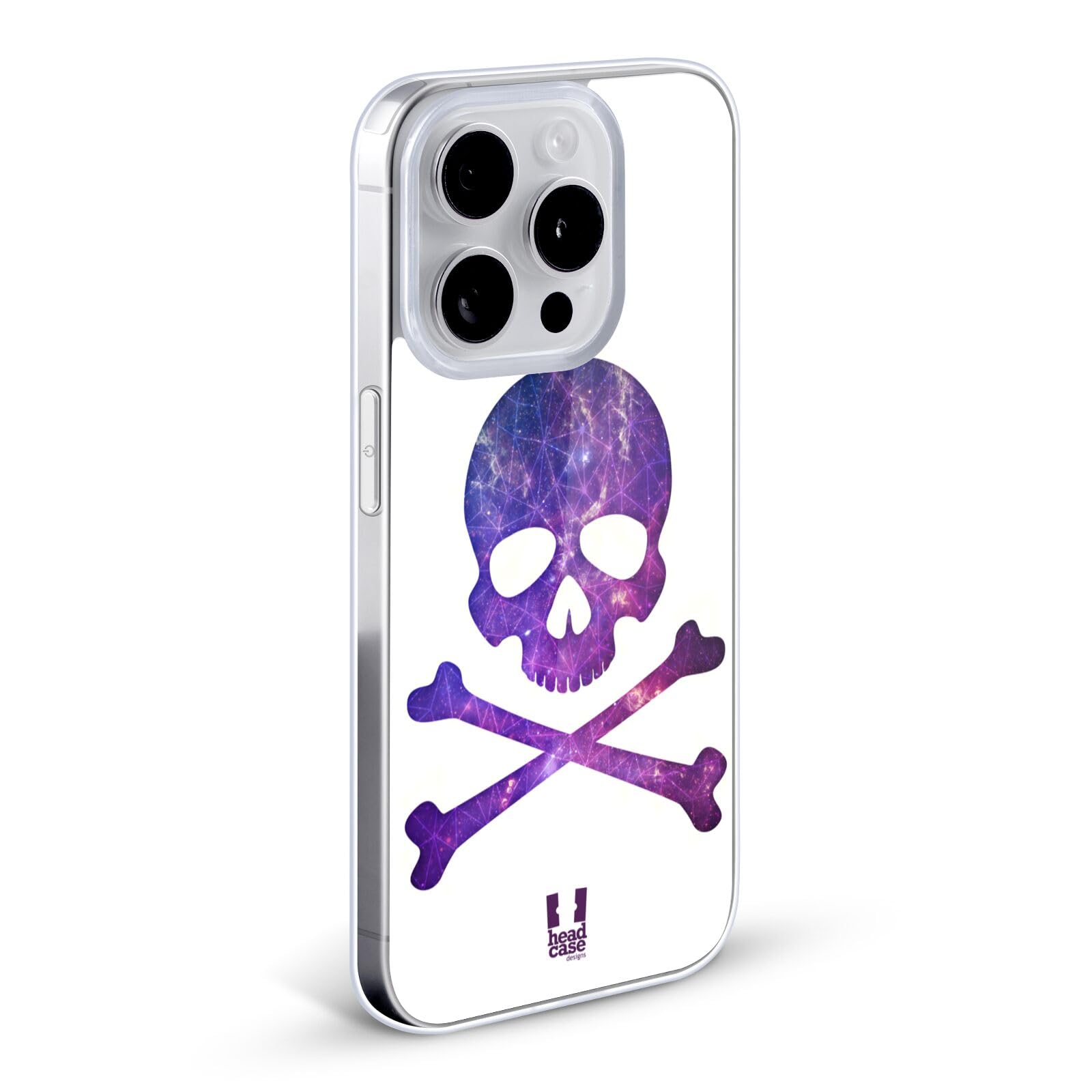 Galaxy Skulls & Crossbones Soft Gel Phone Case for Apple iPhone 7/8/SE (2020 & 2022) - Protective Slim Cover with Unique Design | Perfect for Everyday Use, Travel & Gift Giving