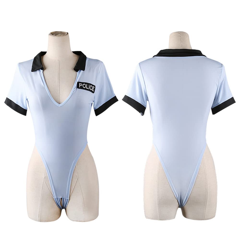 Sexy Policewoman Cosplay Costume - Anime Halloween Lingerie for Women - Perfect for Cosplay, Halloween Parties & Role Play