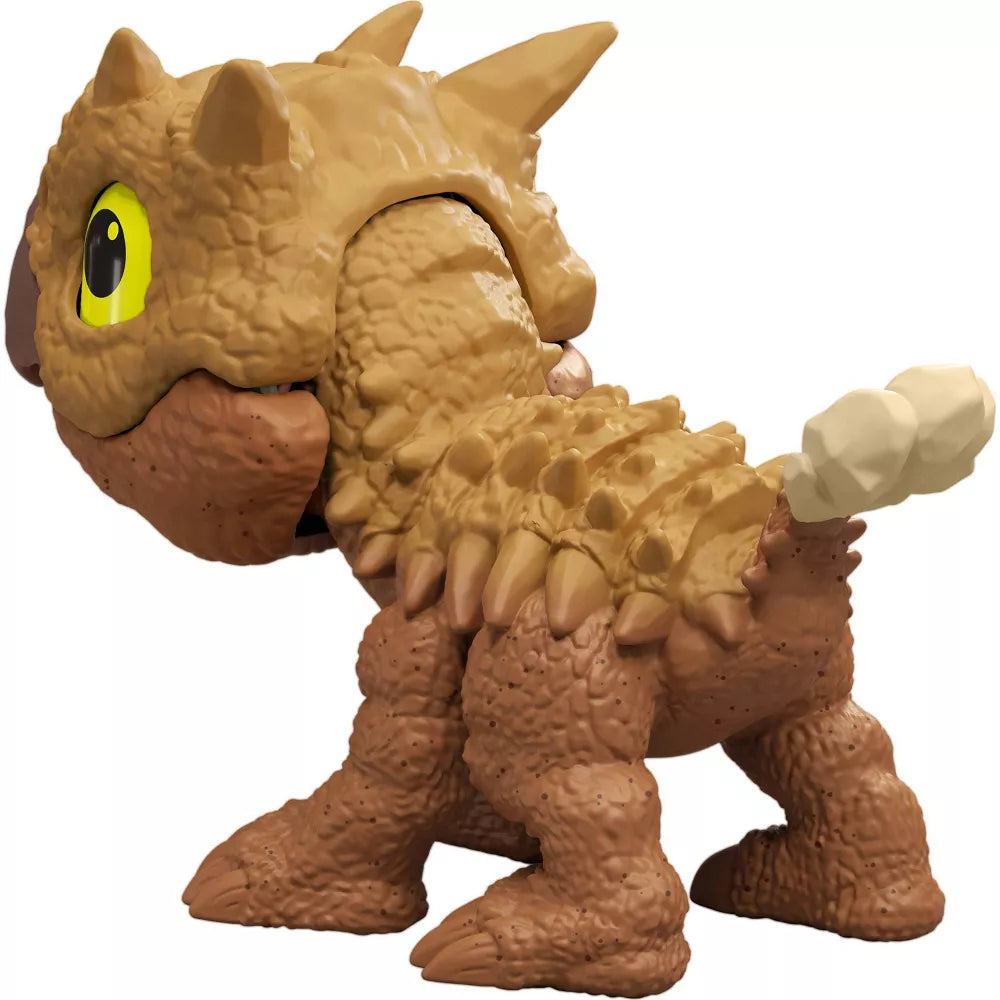 Jurassic World Mighty Little Biters Ankylosaurus Dinosaur Toy - Realistic Dinosaur Figure for Kids Collection, Gift & Play | Perfect for Birthday Parties, Classroom Rewards & Jurassic-Themed Adventures