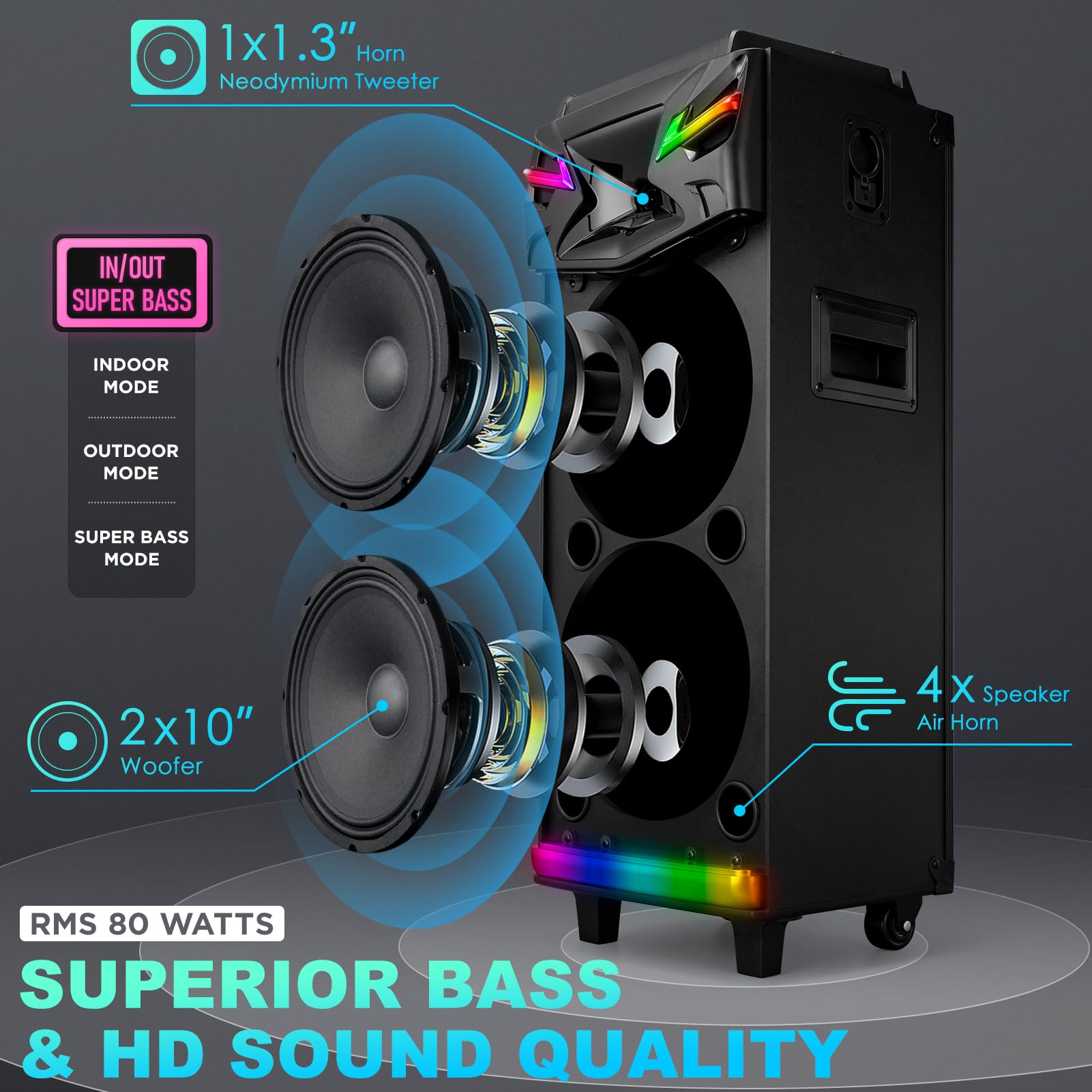 GTSK210-1 Professional Karaoke Machine with 10