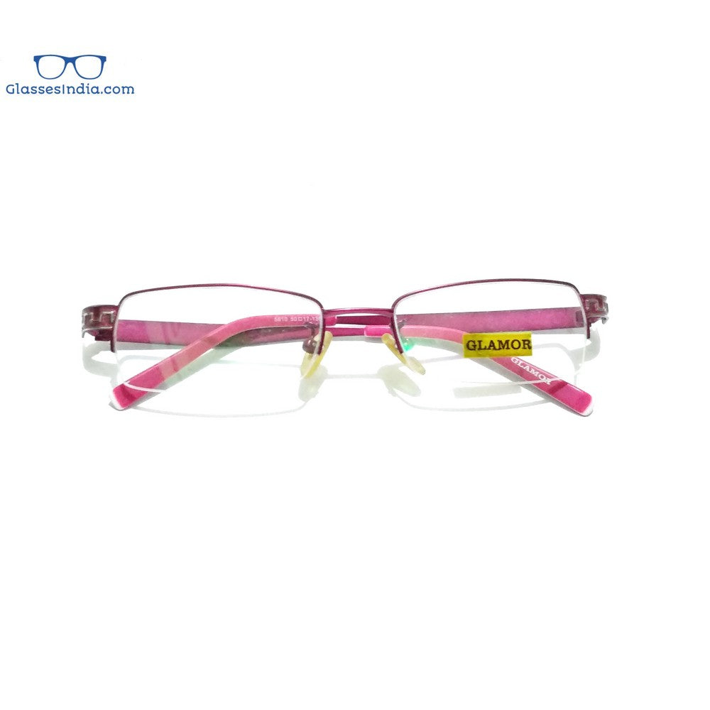 Stylish Pink Supra Half Rimless Blue Light Blocking Glasses for Women - Model 5610PK - Perfect for Computer Use, Gaming & Office Work