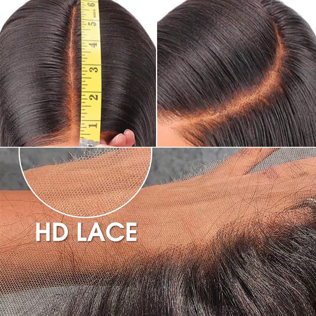 28 Inch 13x6 HD Straight Human Hair Lace Front Wig - Pre Plucked 180% Density 12A Glueless Lace Wig for Black Women | Natural Look for Daily Wear, Parties & Special Occasions