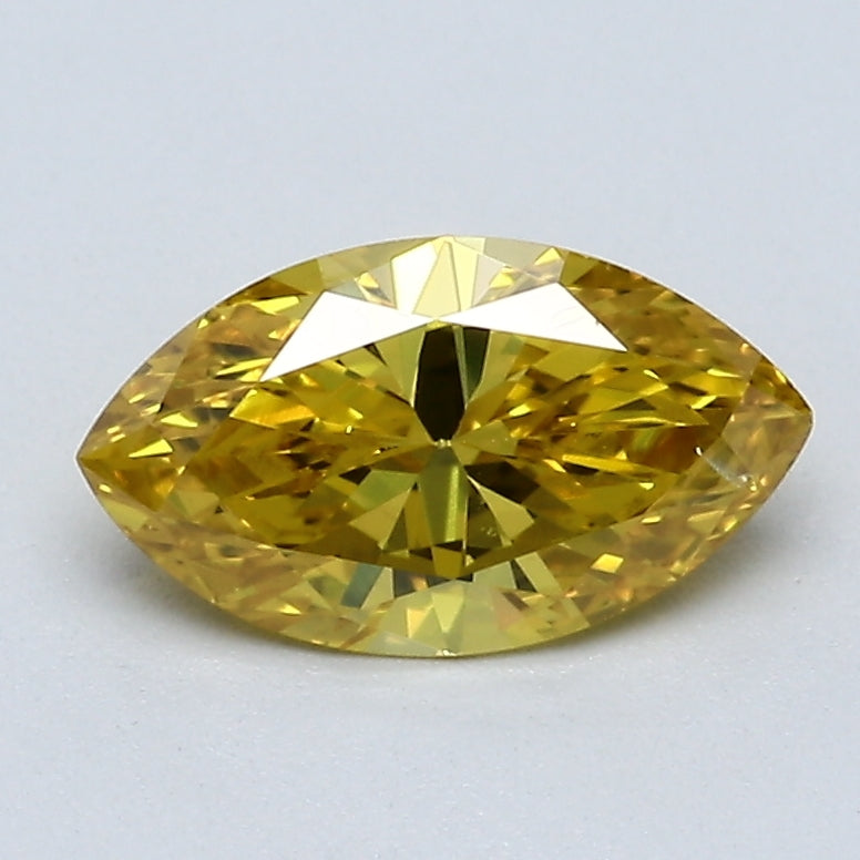 0.87 Carat Marquis Cut Yellow Diamond SI1 Clarity - Elegant Engagement Ring Center Stone for Wedding & Anniversary Jewelry