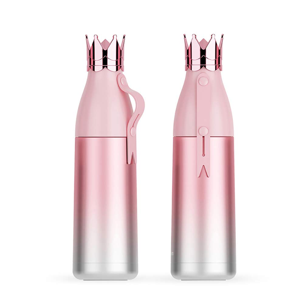 Premium Stainless Steel Vacuum Insulated Travel Mug - 350ml Thermal Coffee & Water Bottle with Cute Crown Design - Keeps Drinks Hot/Cold for Hours - Perfect for Commuting, Hiking & Office Use