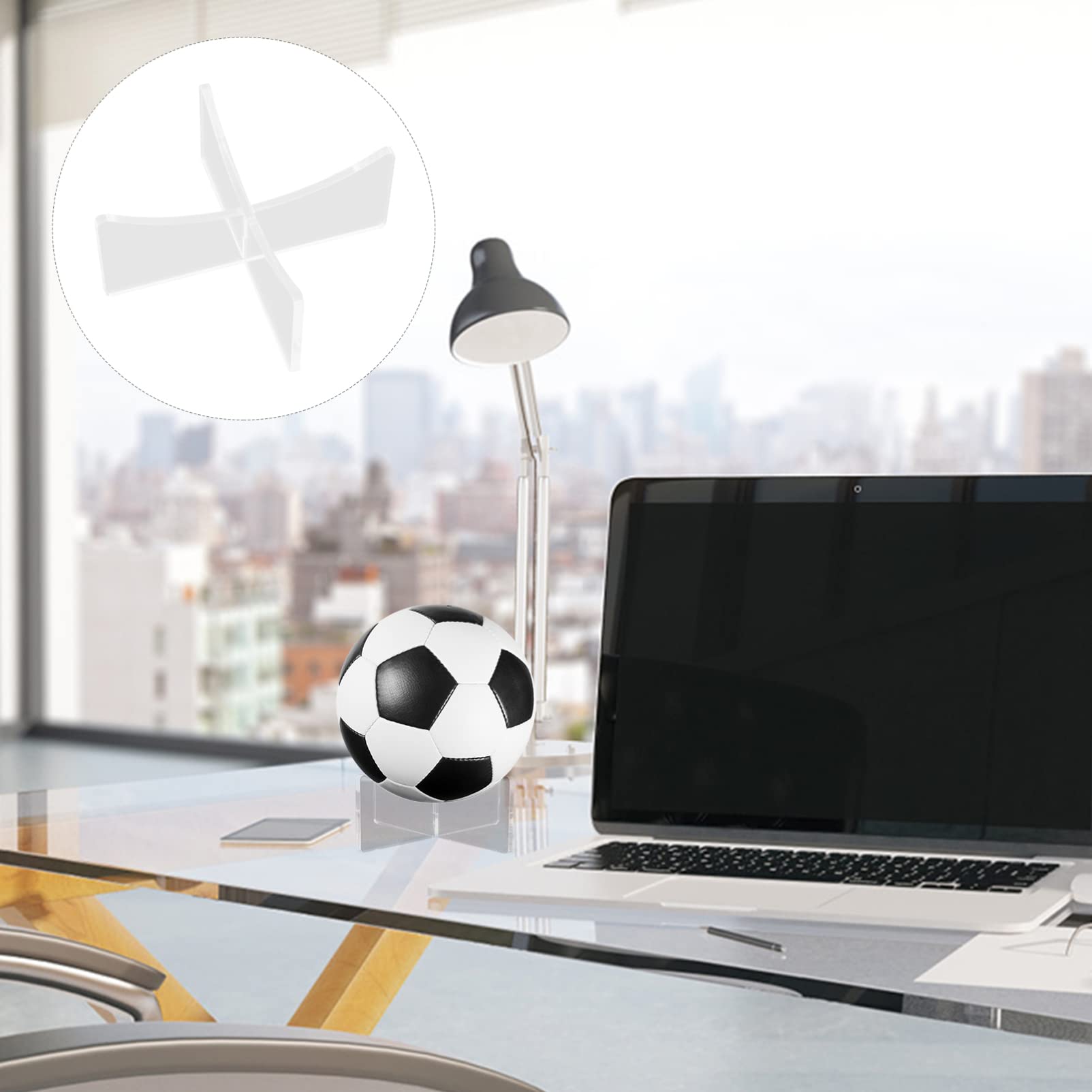 Zerodeko 2-Pack Acrylic Football & Basketball Display Stand - Wall Mounted Sports Ball Holder Rack for Storage & Showcase - Perfect for Home, Office, or Sports Memorabilia Collection