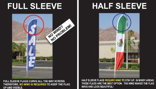 Feather Banner Flag with Pole Kit - Outdoor Advertising for Events & Sales