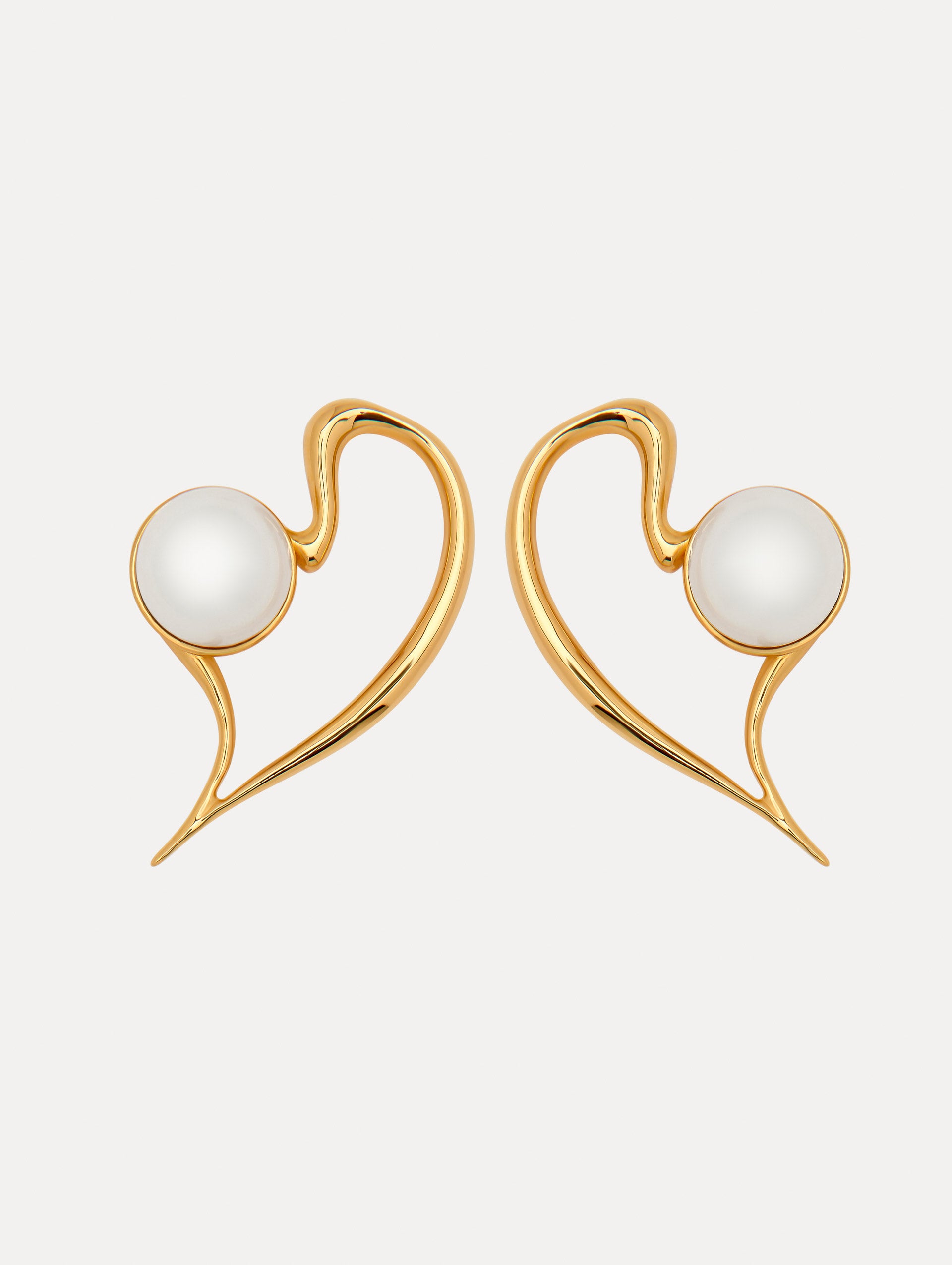 Small Pearl Heart Earrings for Women - Dainty 14K Gold Plated Stud Earrings | Perfect for Valentine's Day, Anniversary Gifts & Everyday Elegance