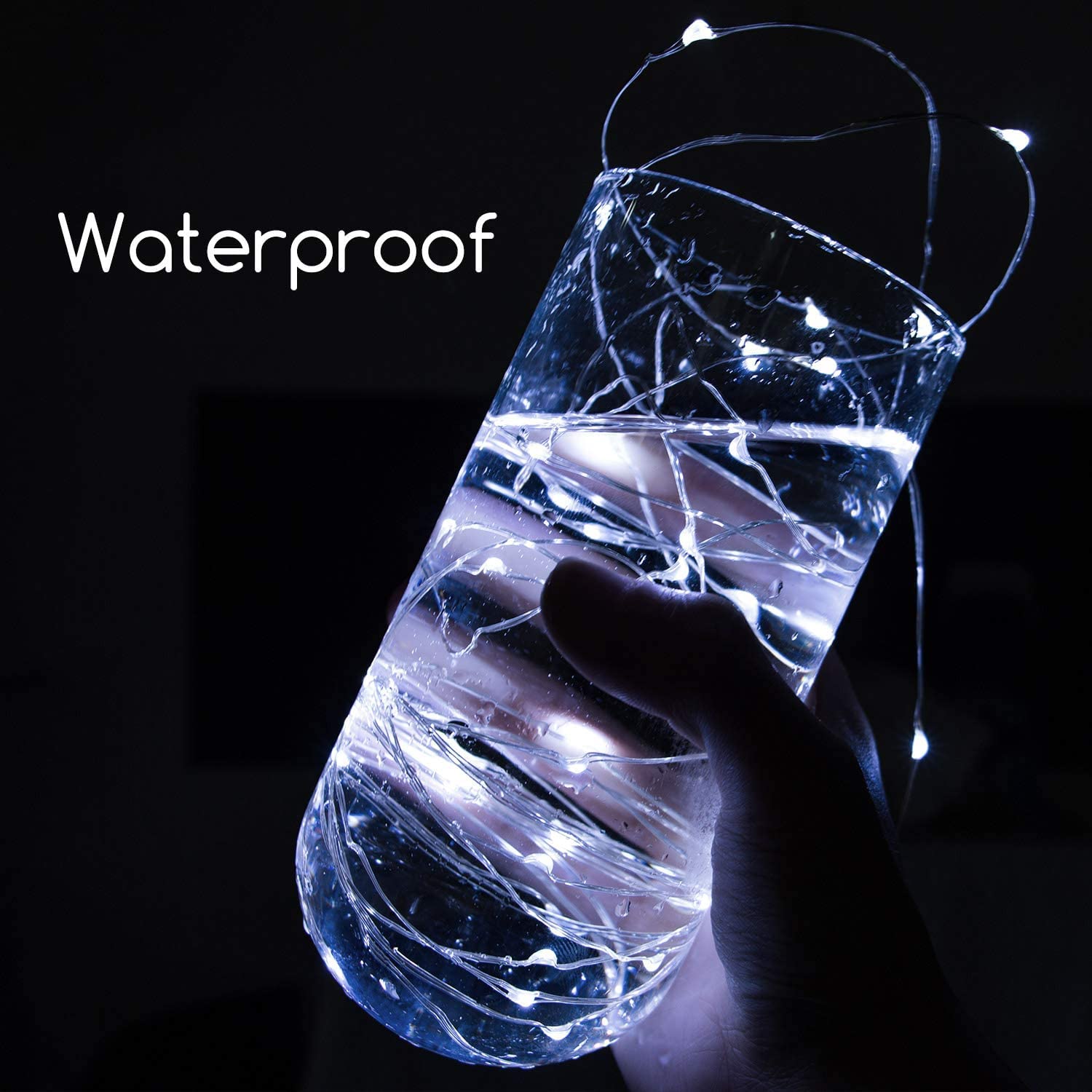 Minetom 5 Pack 7 FT 20 LED Battery Operated Fairy Lights with Timer - Waterproof Silver Wire String Lights for Bedroom, Christmas, Home, Party, Wedding Decor (Pure White) | Perfect for Indoor & Outdoor Holiday Lighting, Garden Accents, and Cozy Ambiance
