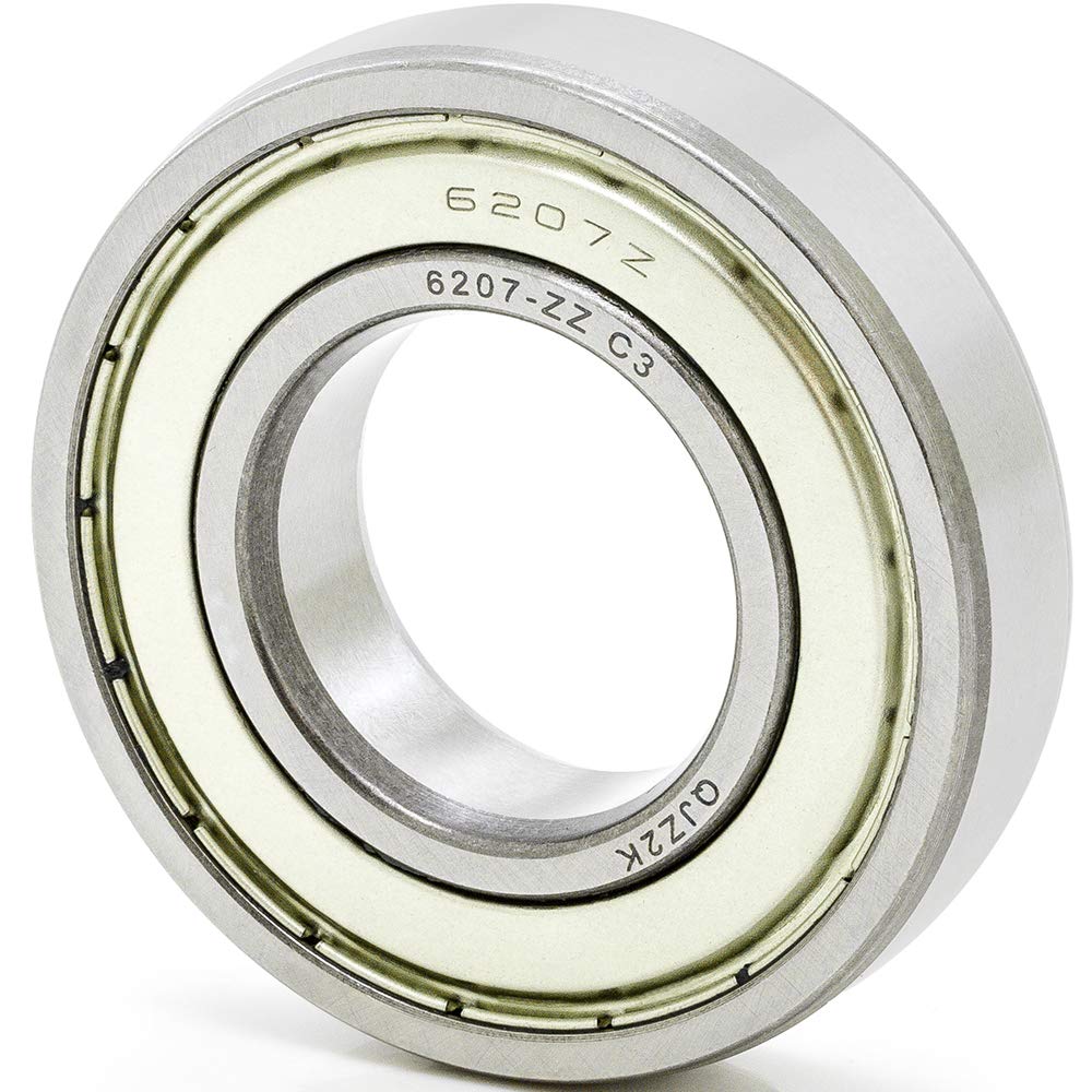10-Pack 6207-ZZ Deep Groove Radial Ball Bearings 35x72x17mm (IDxODxWidth) Double Metal Shield C3 Clearance - Perfect for Electric Motors, Industrial Machinery & Automotive Applications